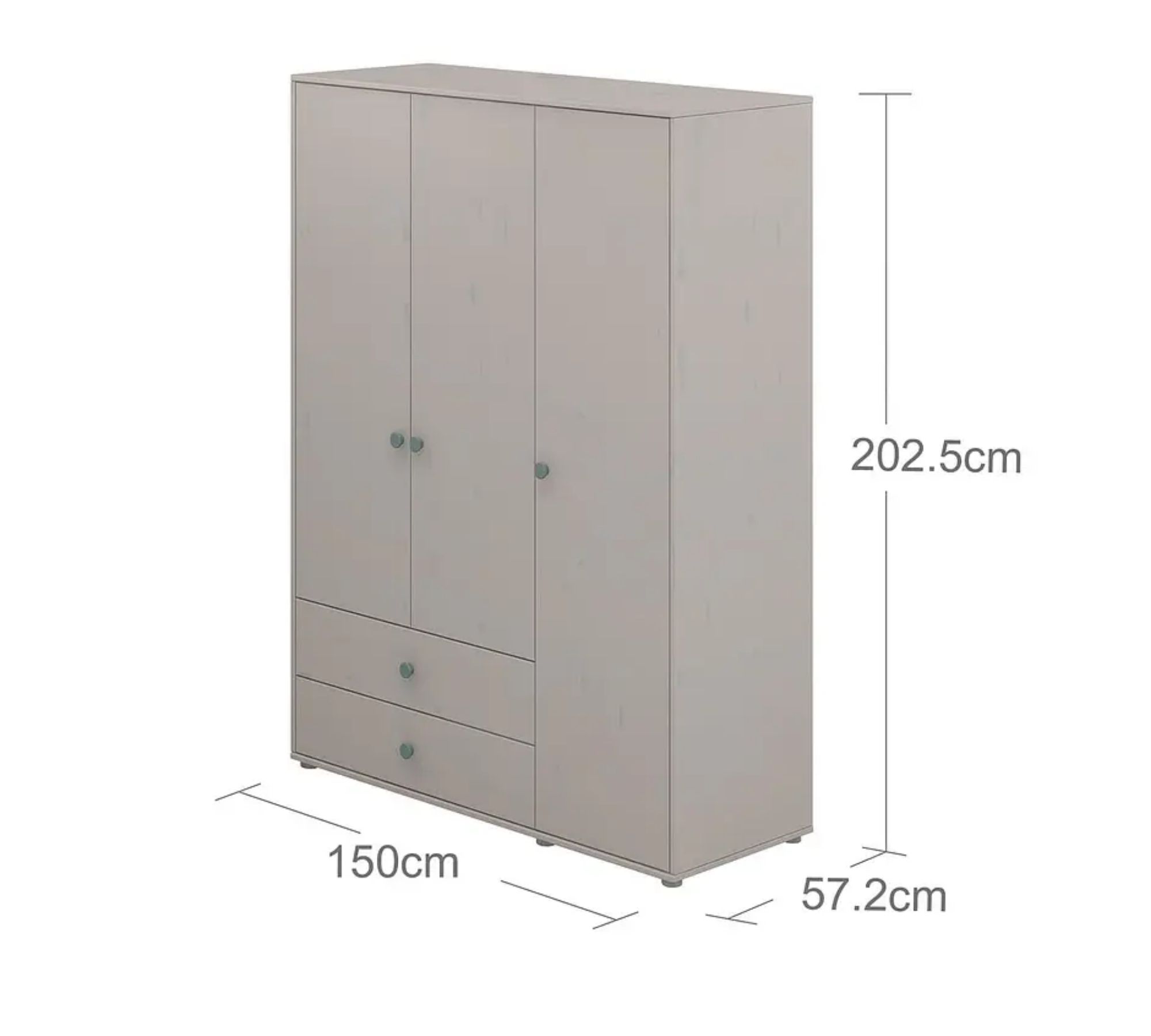 Kleiderschrank Extra Hoch Holz Taupe