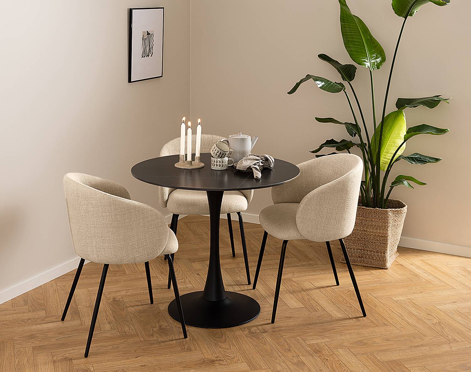 2x Armlehnenstuhl Skallo Beige