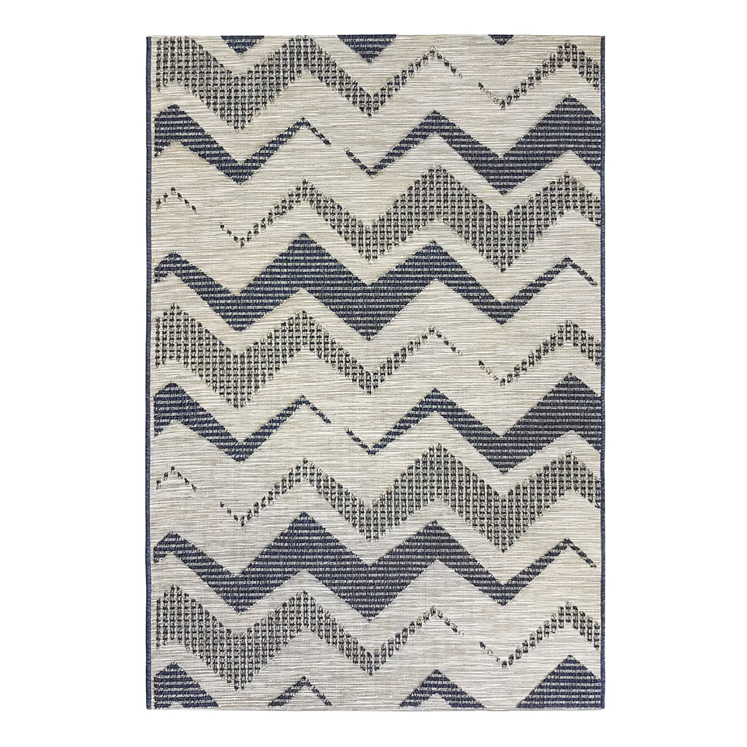 Road 3440 In- & Outdoorteppich Blau Grau