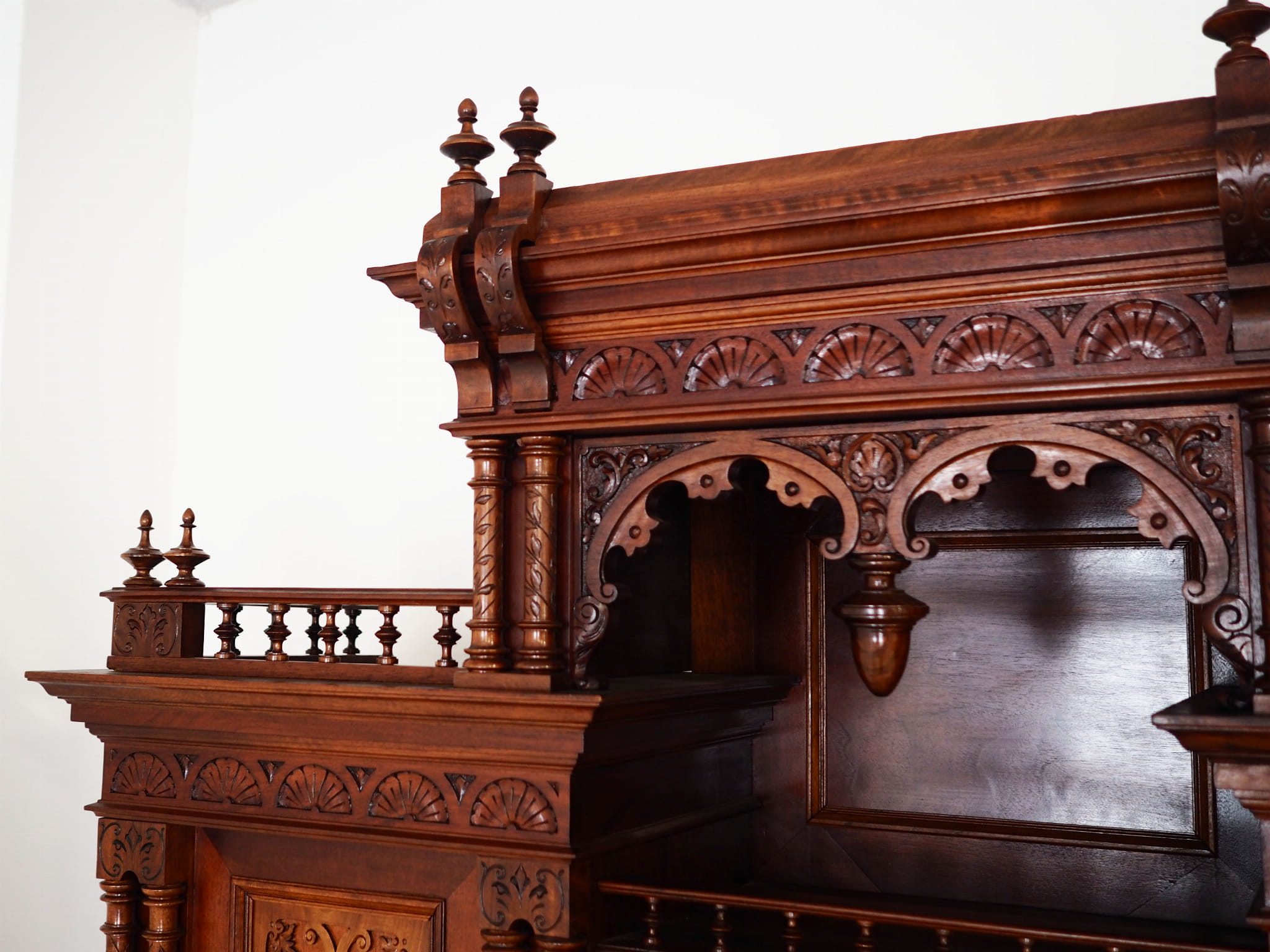 Vintage cabinet oak wood brown