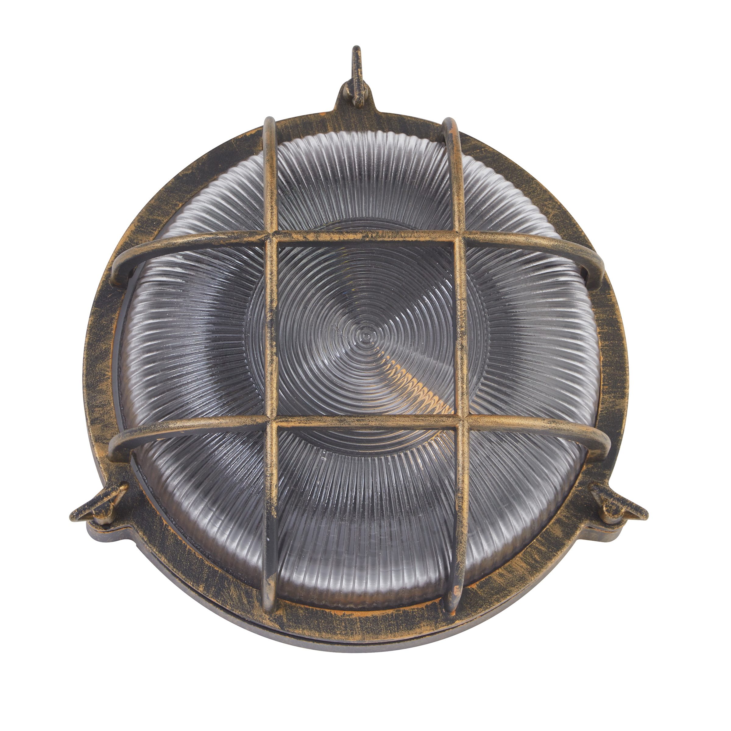 Wandleuchte Bulkhead Schwarz Gold Aluminium 27 x 27 x 11 cm