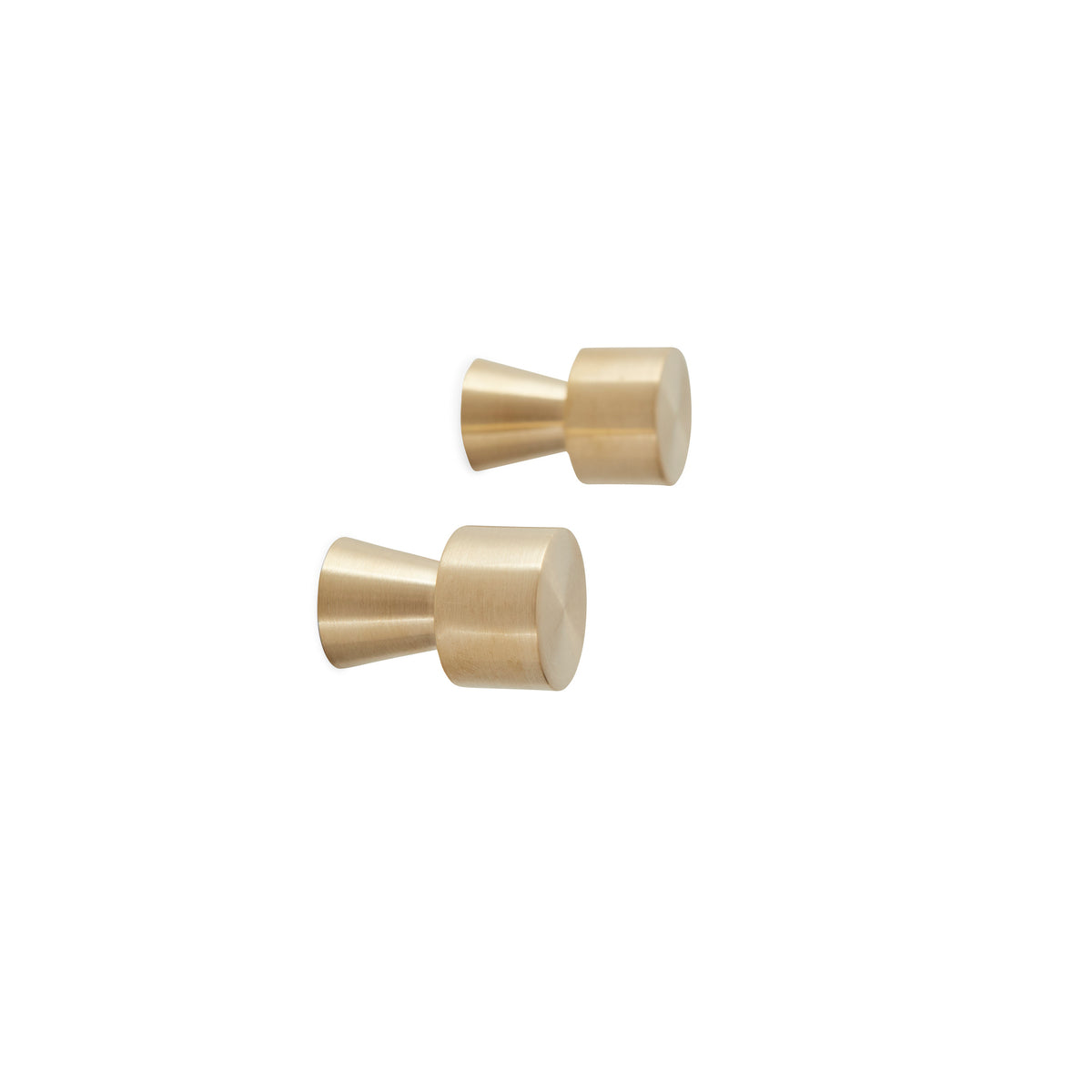 2x Pin Hooks Brass Copper