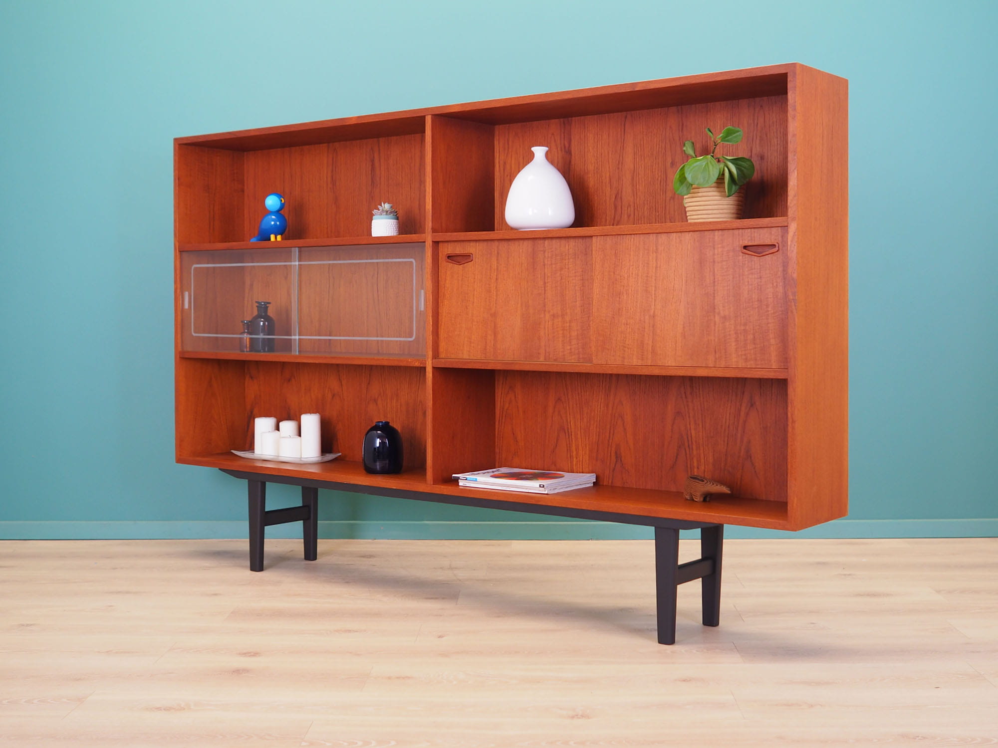 Vintage Bookshelf Teak Brown 1970s