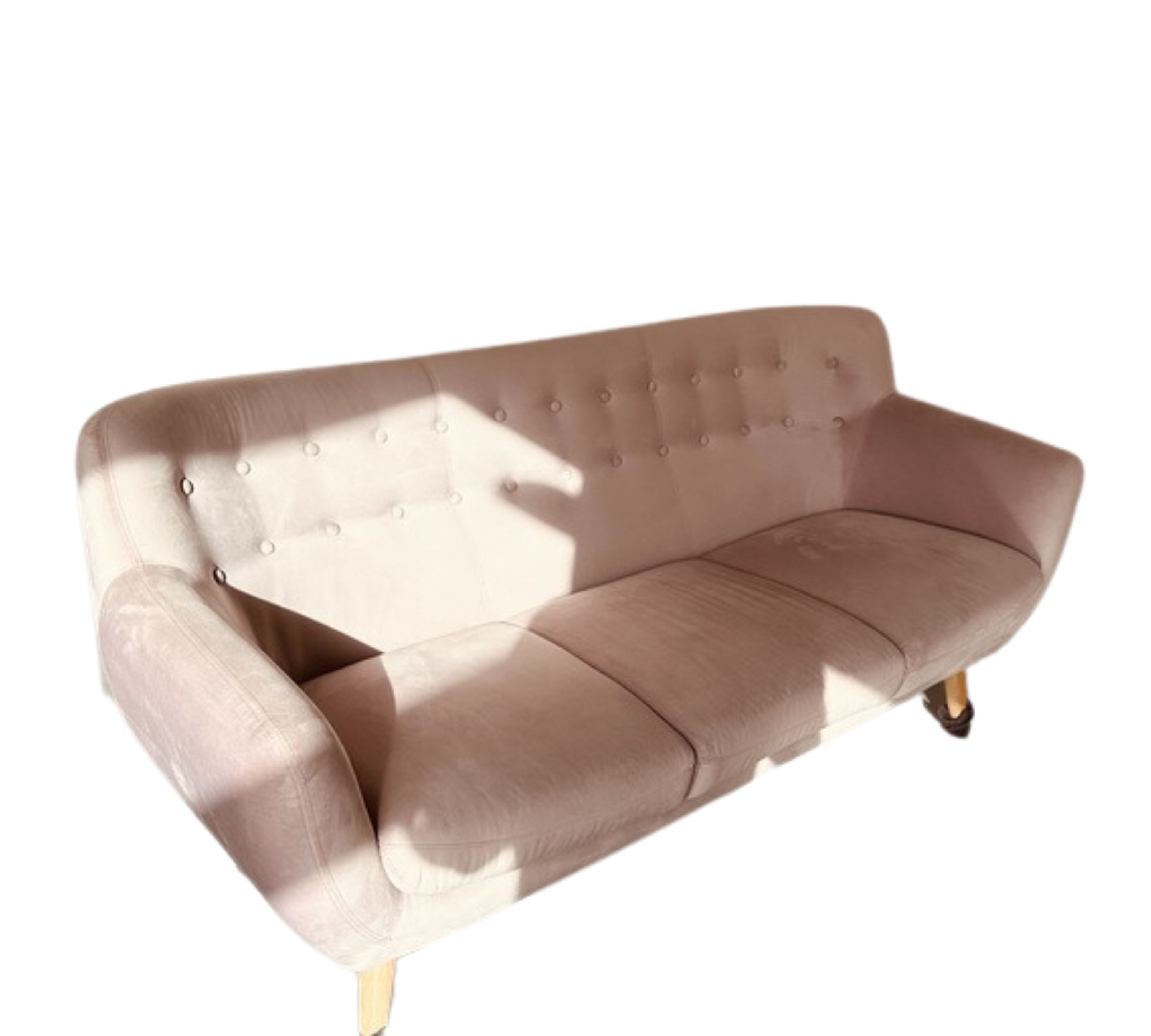 Anne Sofa 3-Sitzer Velour Lux Vintage Rosa