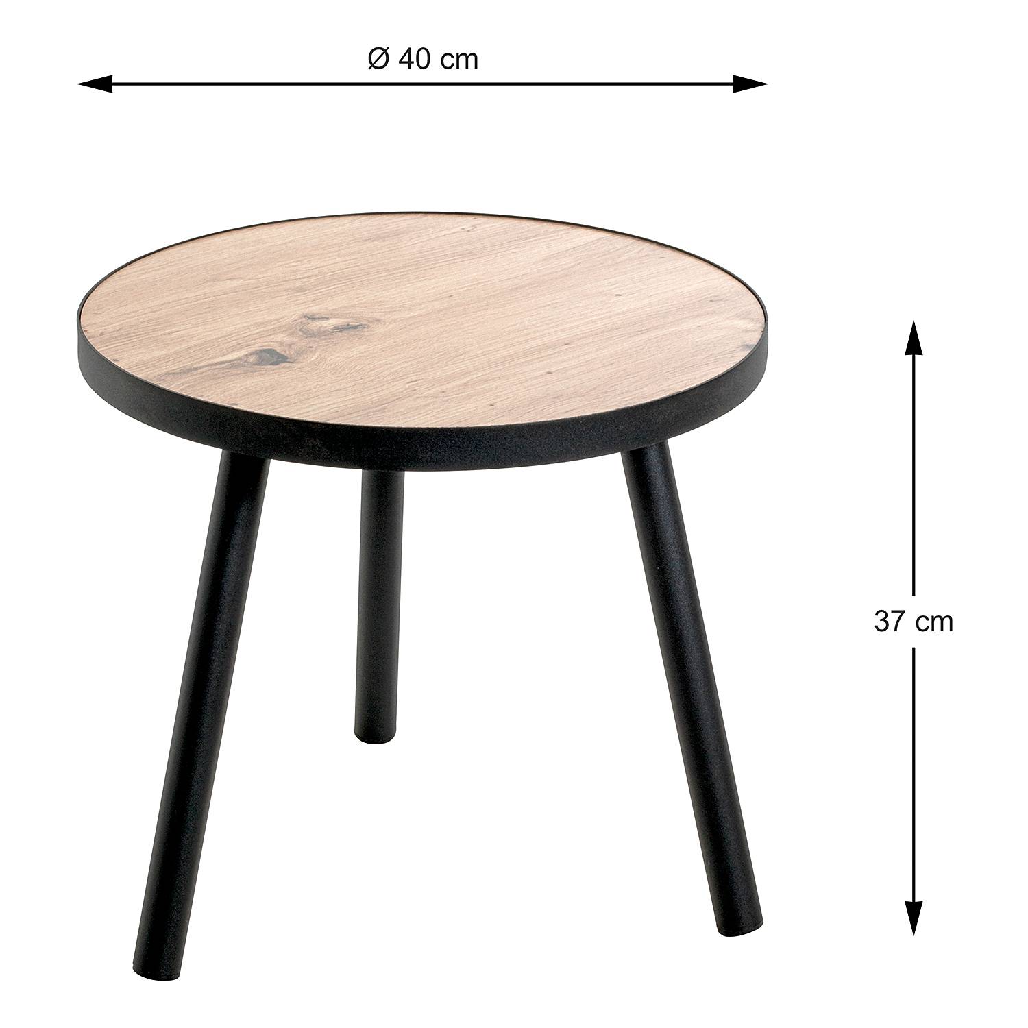 Baligill Beistelltisch MDF Stahl 40cm