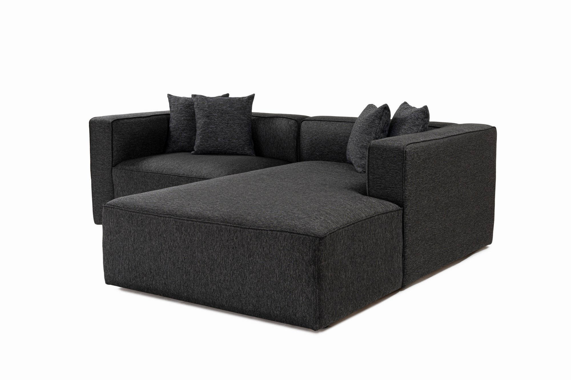 Mora Ecksofa Links Schwarzgrau