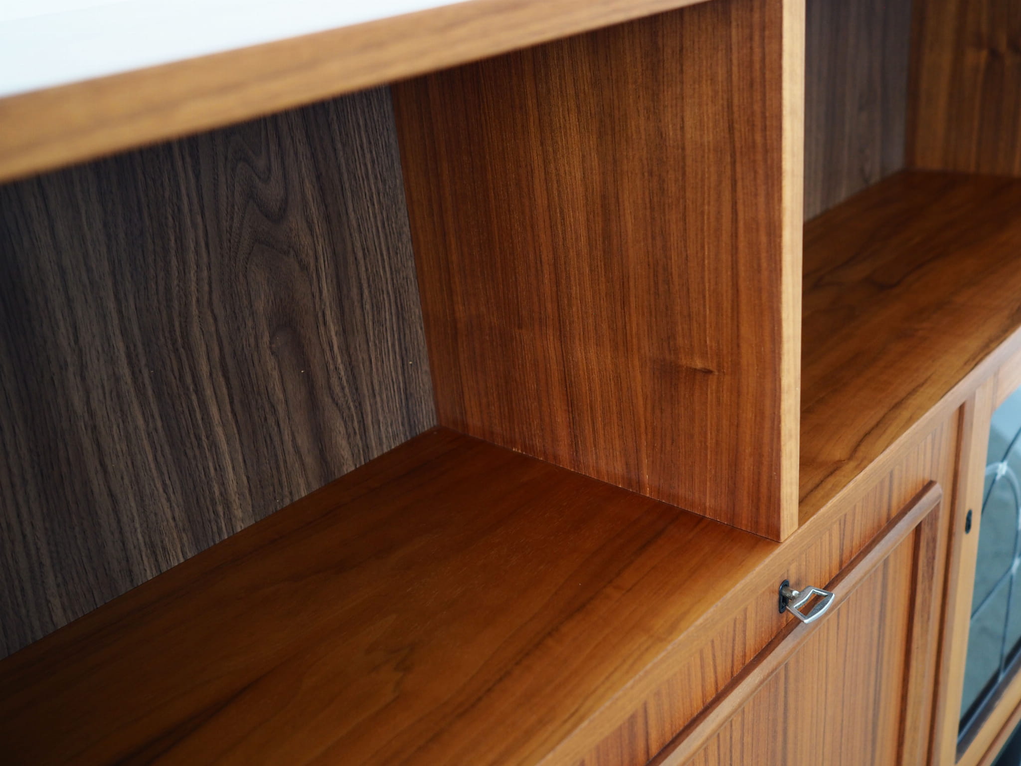 Vintage Bookshelf Wood Brown 1970s