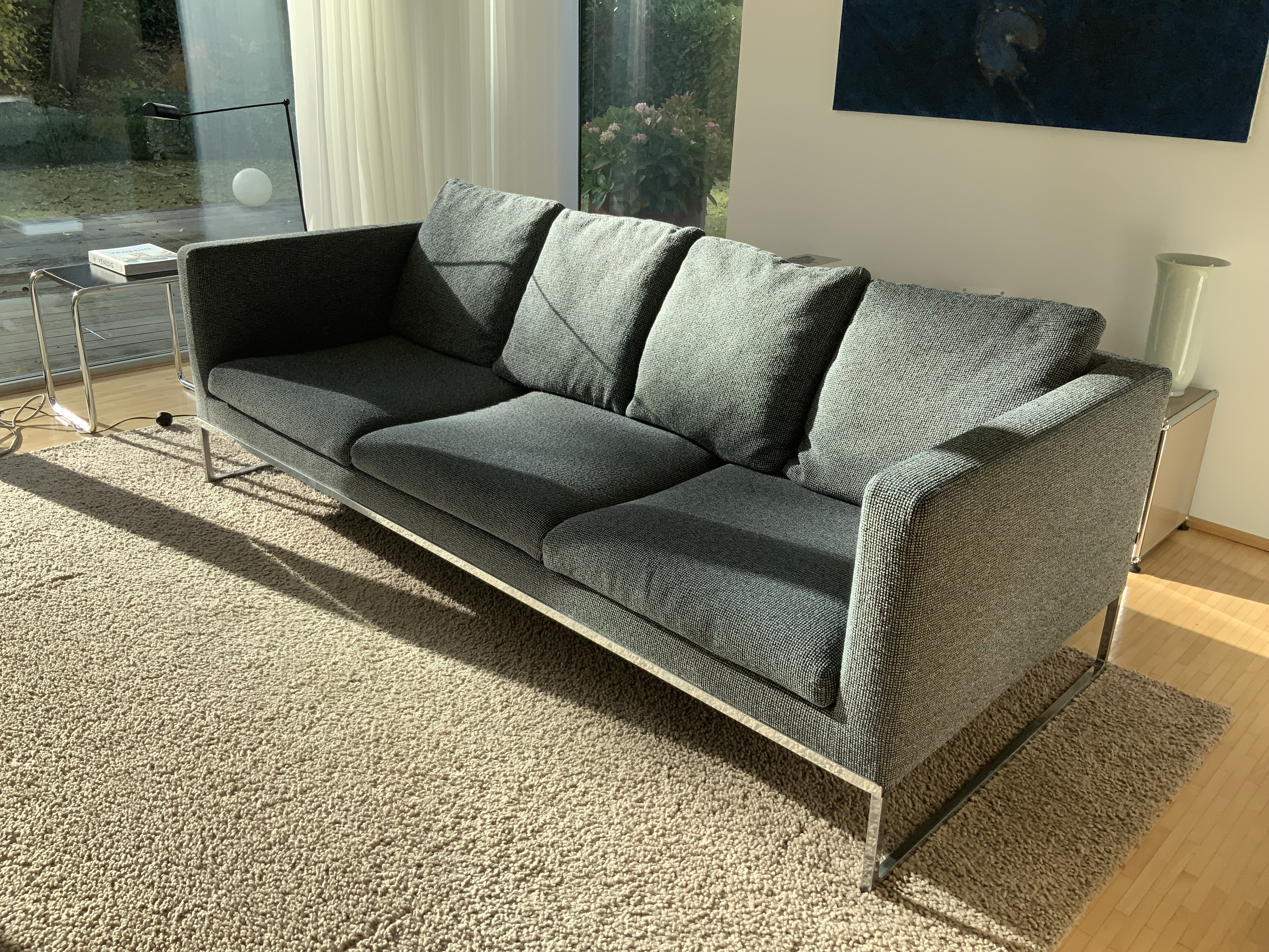 Stilvolle Sofa 3 Sitzer Grau Bild