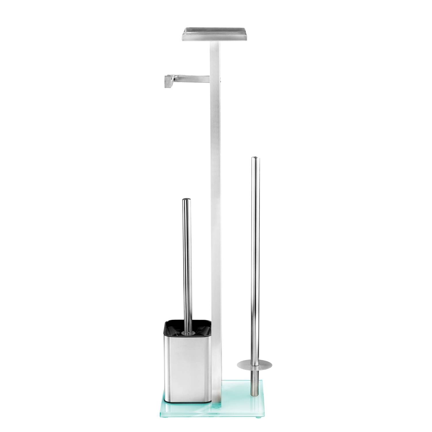 WC-Garnitur Debar Stainless Steel Glass White