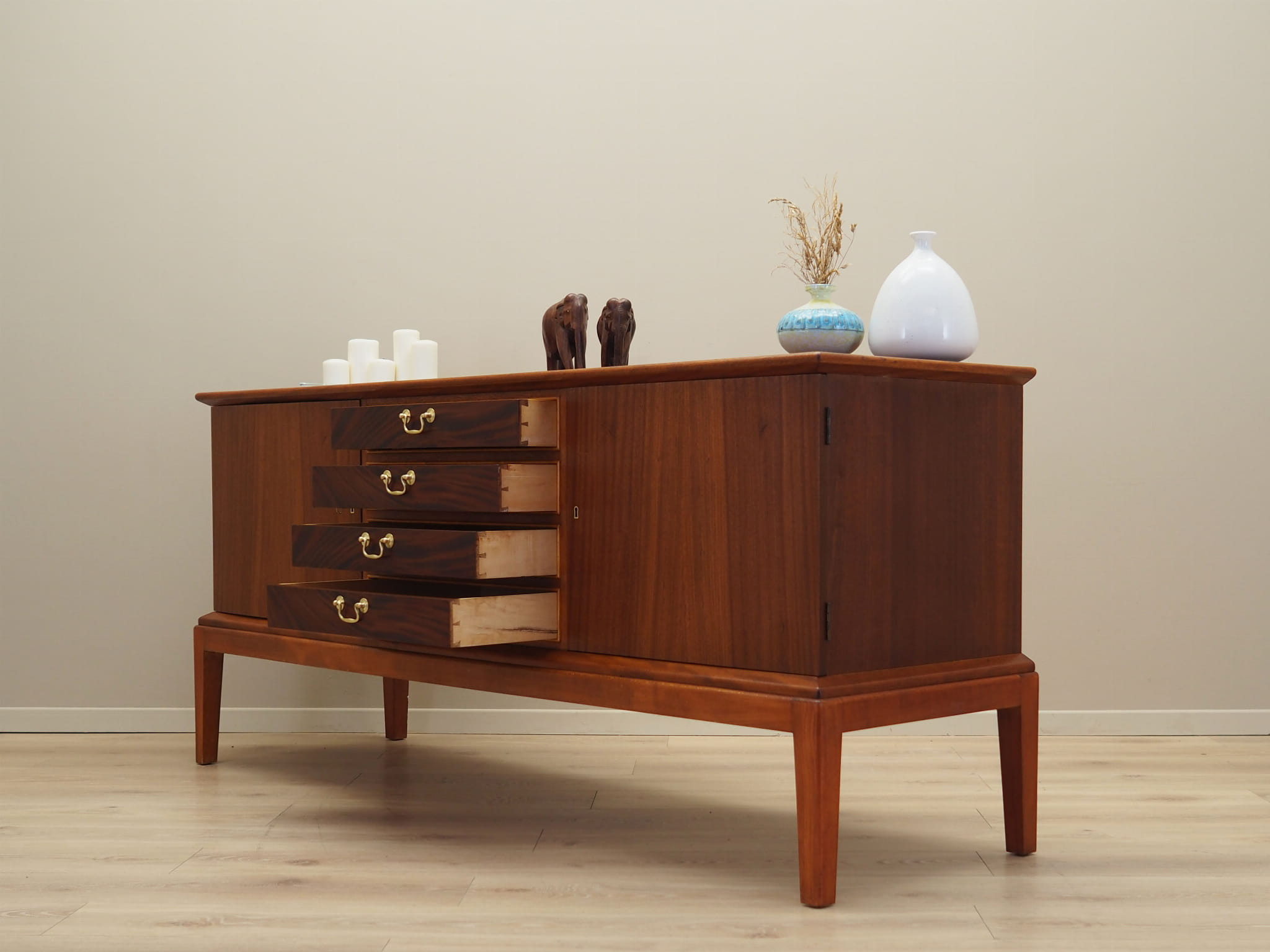 Sideboard Mahagoni Braun 1970er Jahre