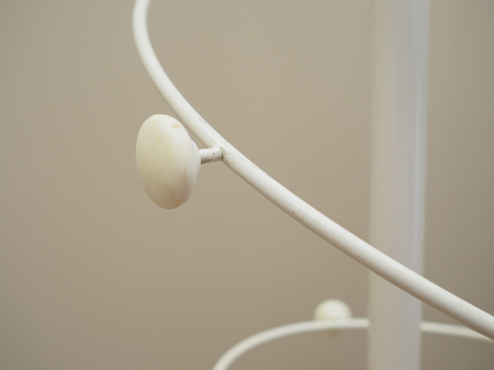 Vintage coat rack metal white 1970s