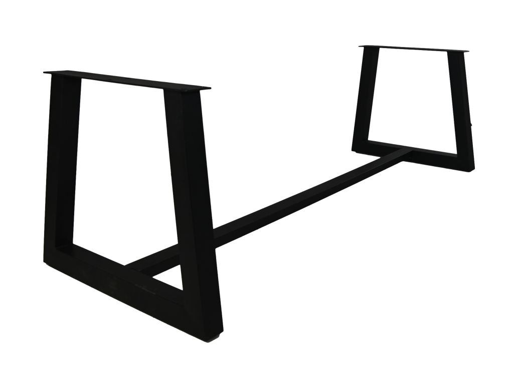 Tischgestell Trapez & Balken Metall Schwarz