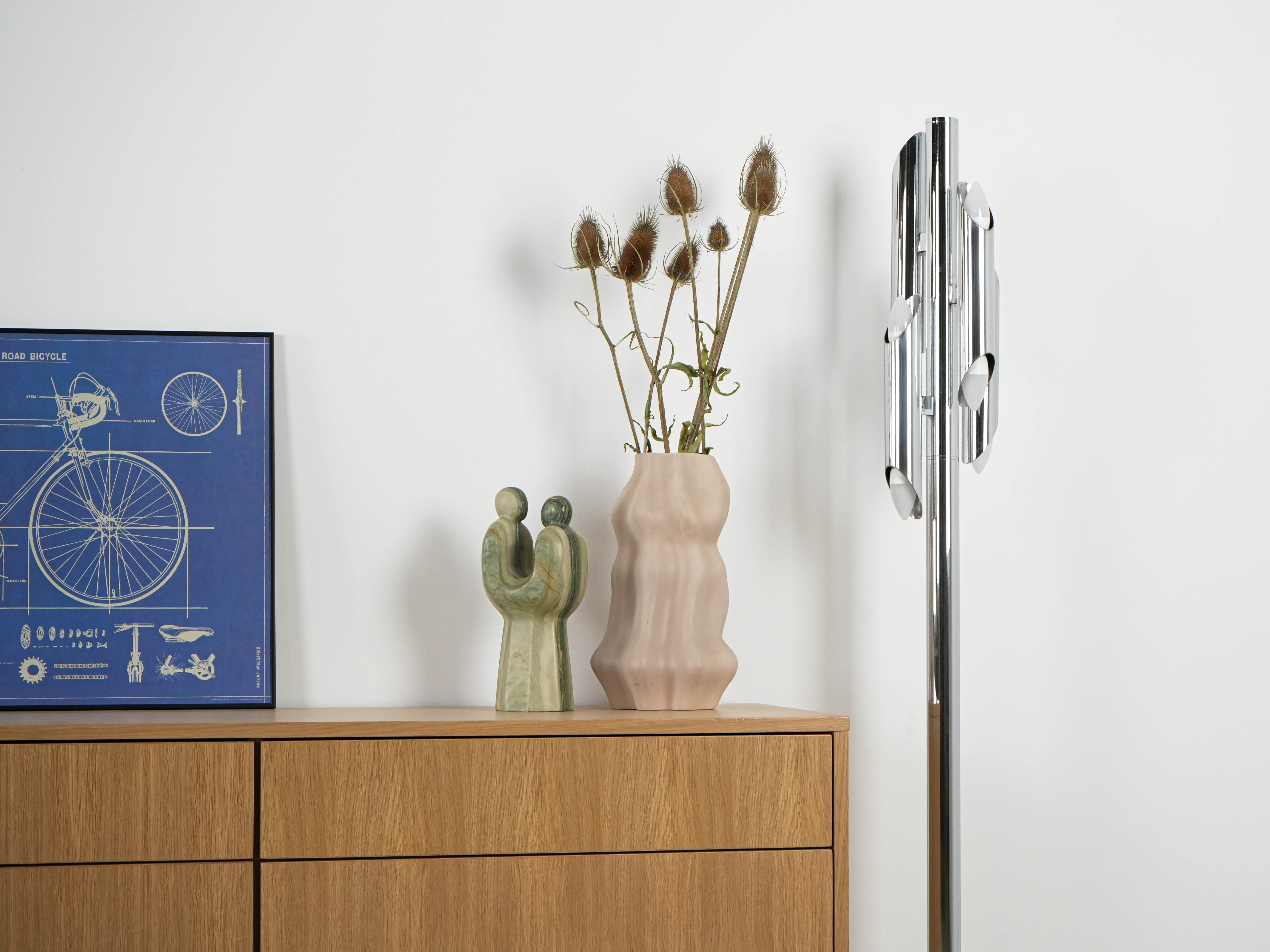 Space Age floor lamp metal