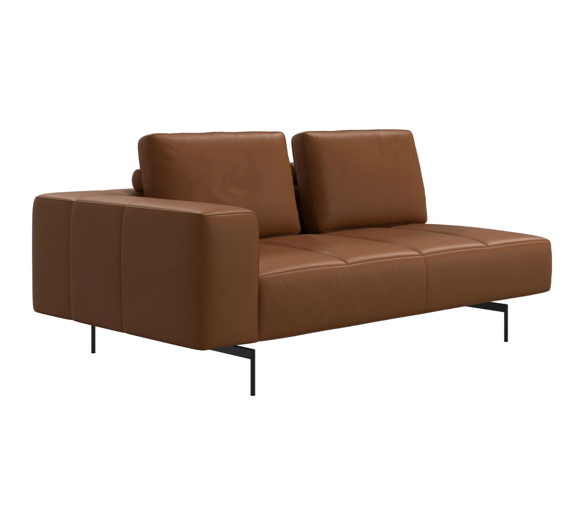 Amsterdam Sofa 2,5-Sitzer Nordic Grain Leder Karamell