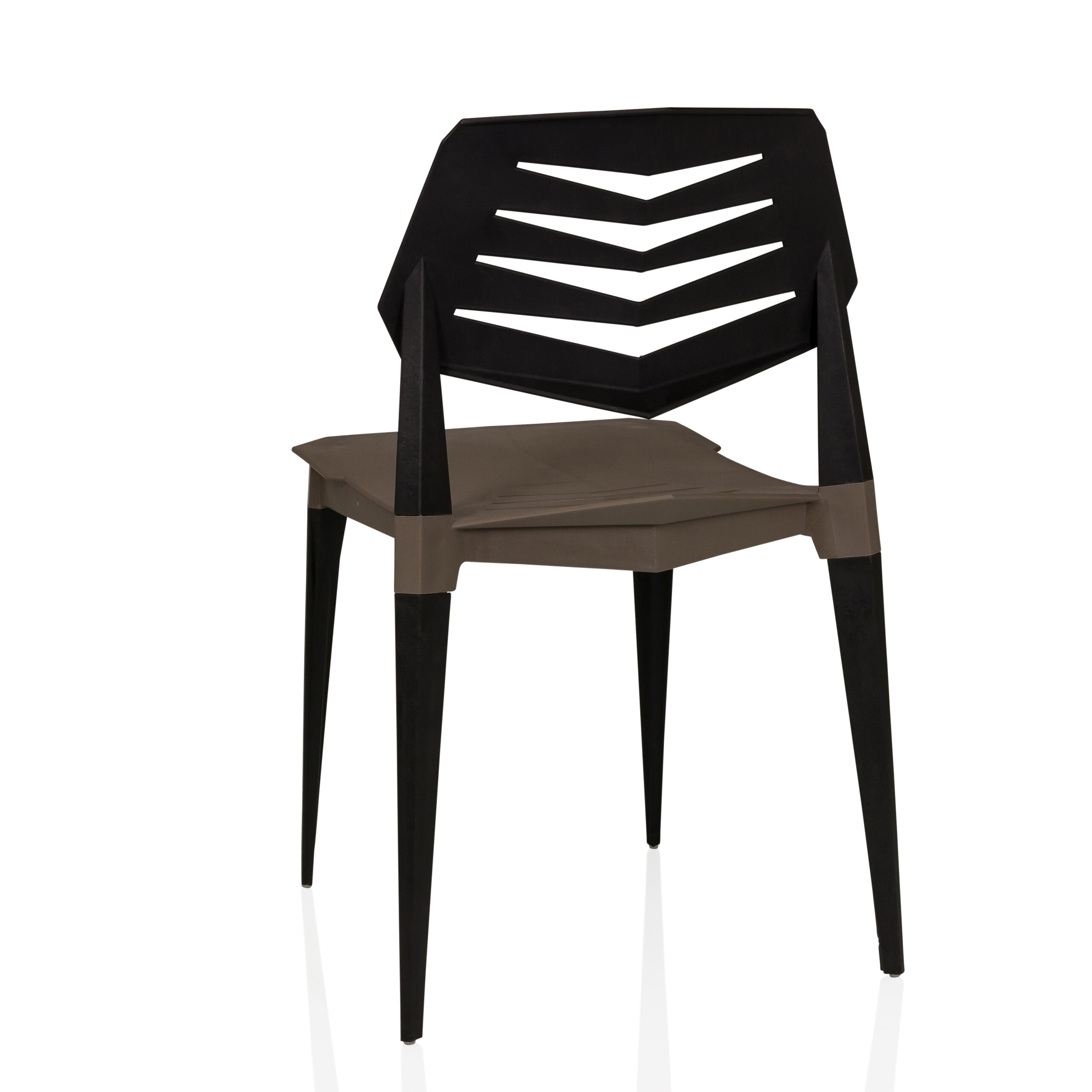 Flecharo Dining chair Plastic Black Brown