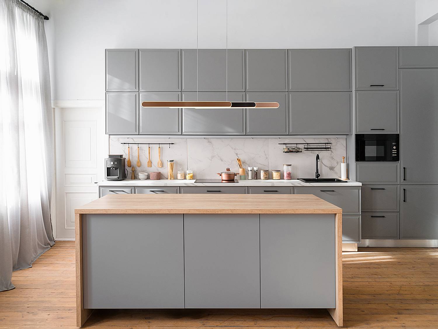 1-Light Helios LED Pendant Light Iron Brown