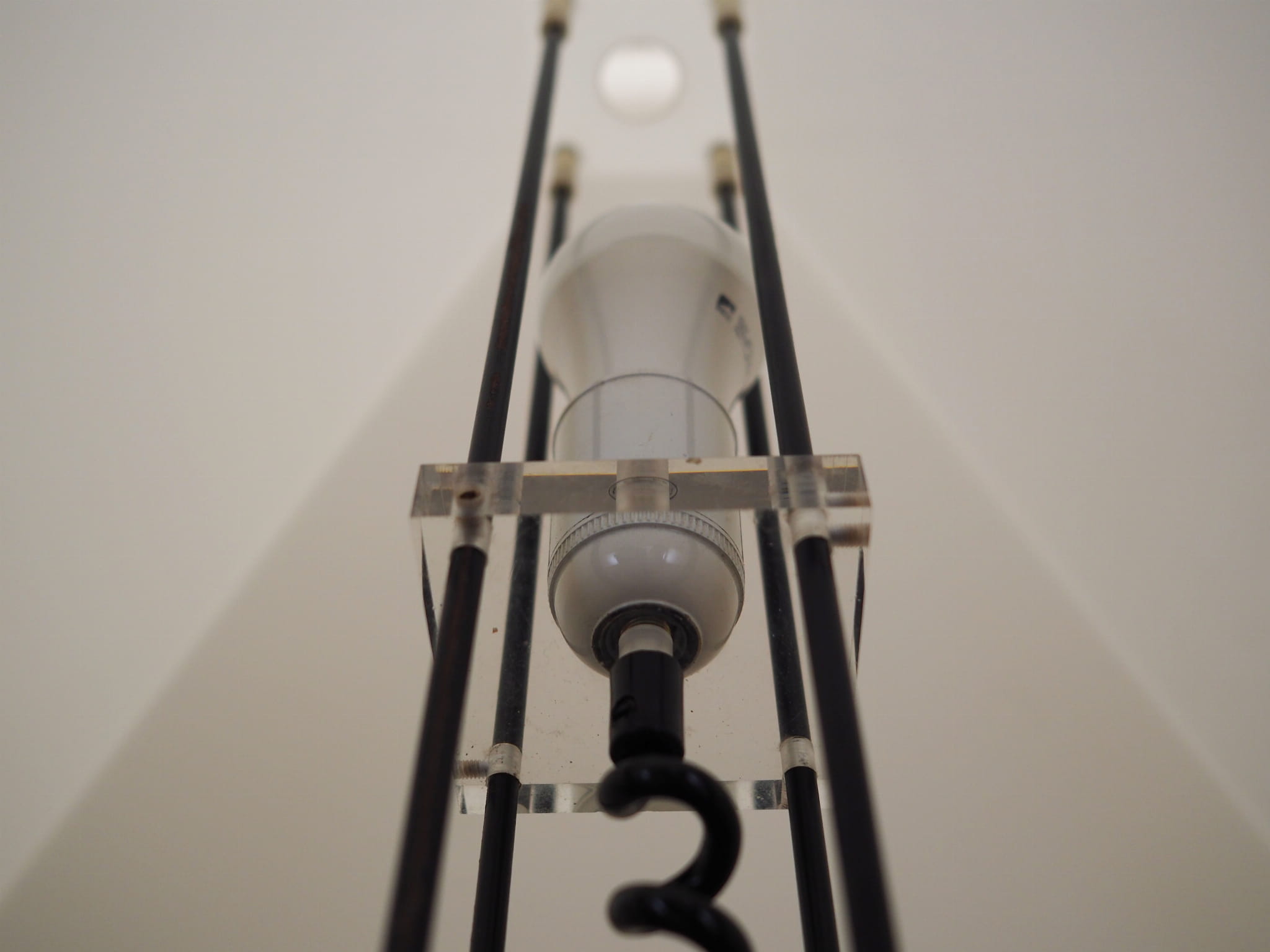 Tischlampe Kunststoff Metall Weiß 1970er Jahre