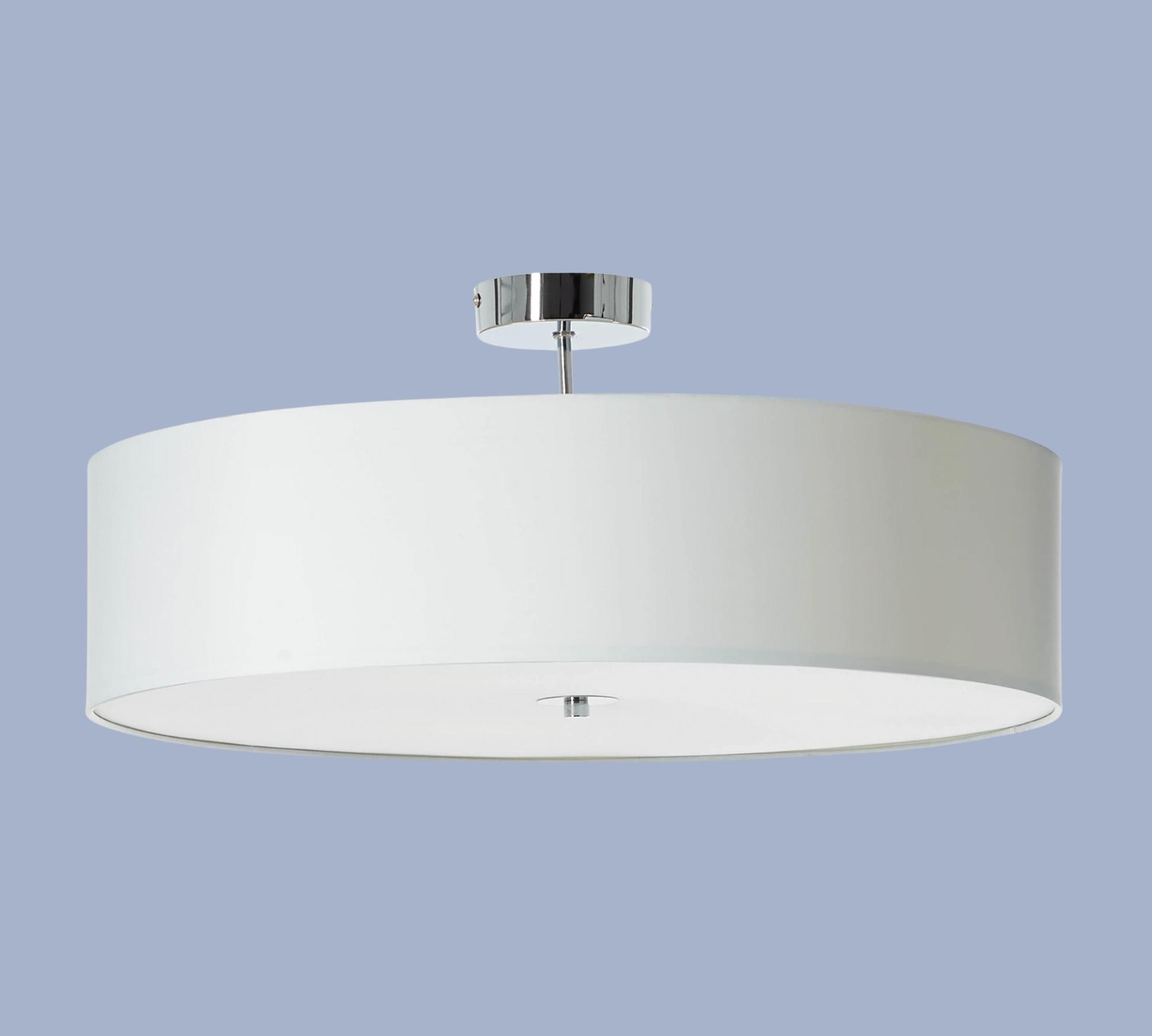 3-flame ceiling light made of mixed fabric