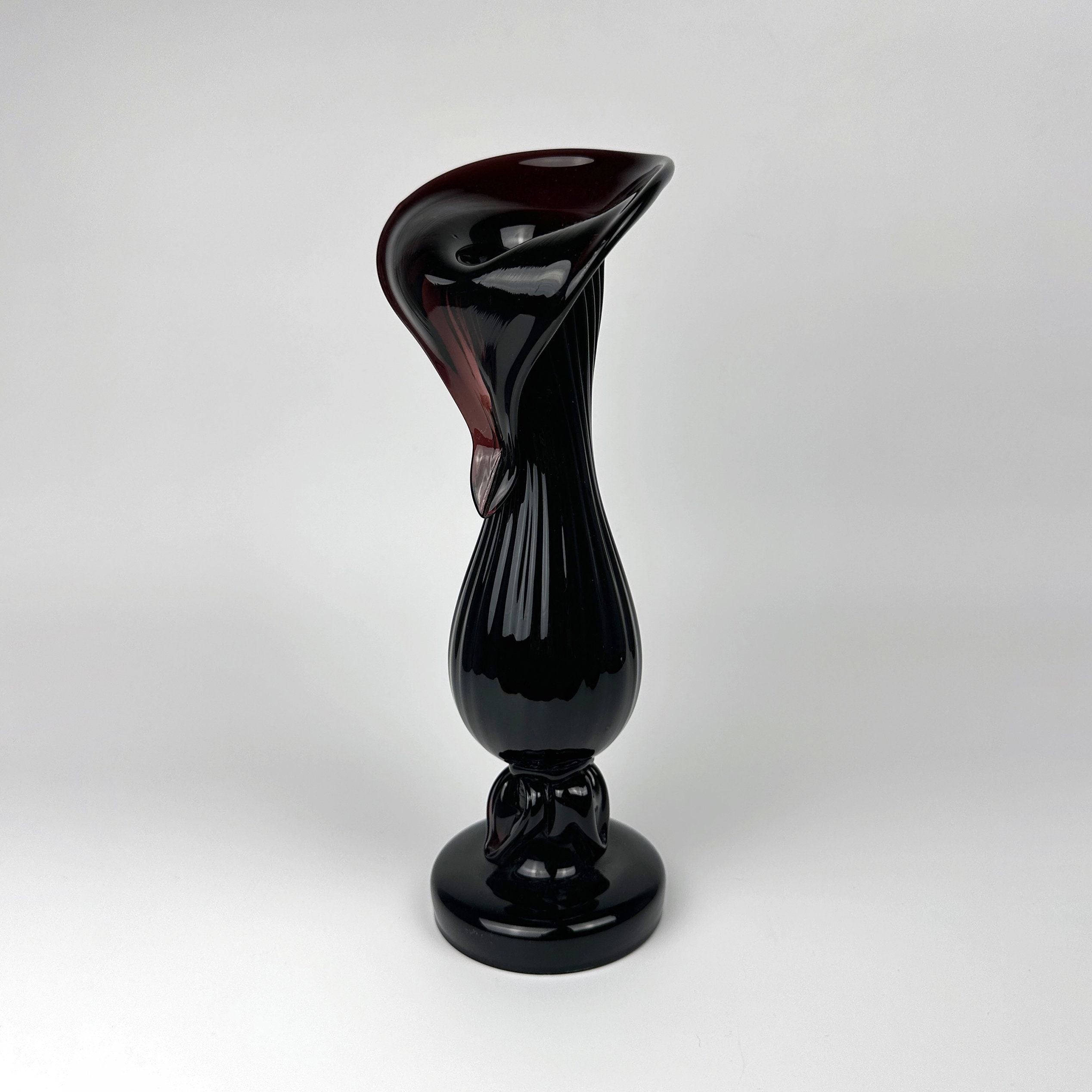 Art Nouveau Flower Vase Black 1900s