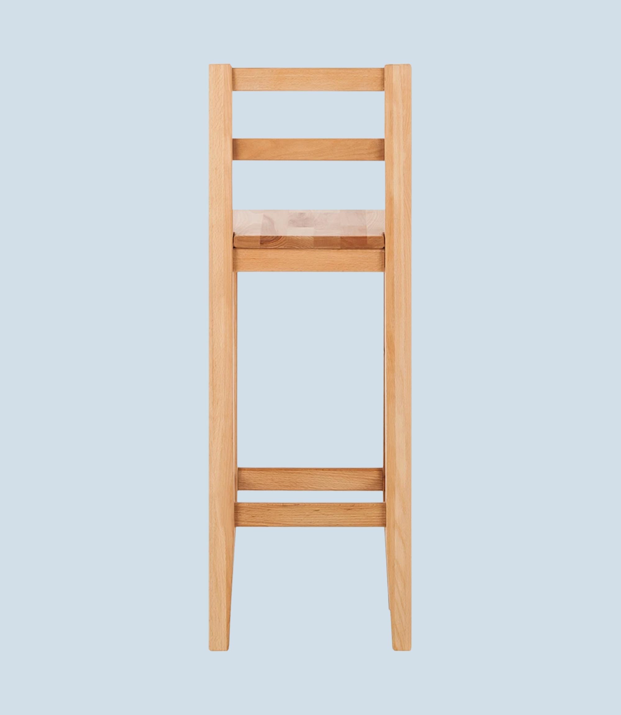 Bar stool solid heartwood beech brown