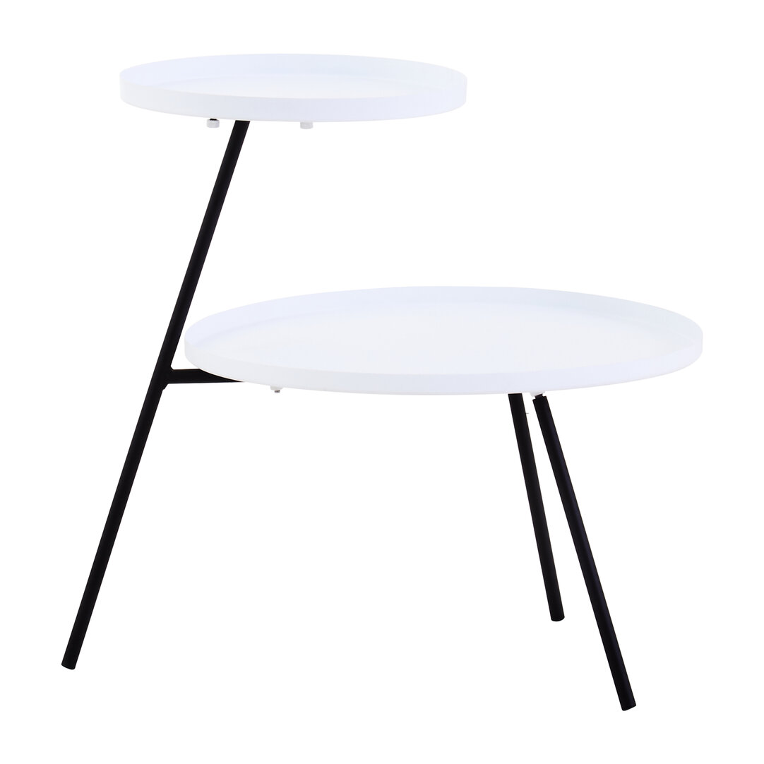 Trosa Two Tier Weiß und Gold Beistelltisch
