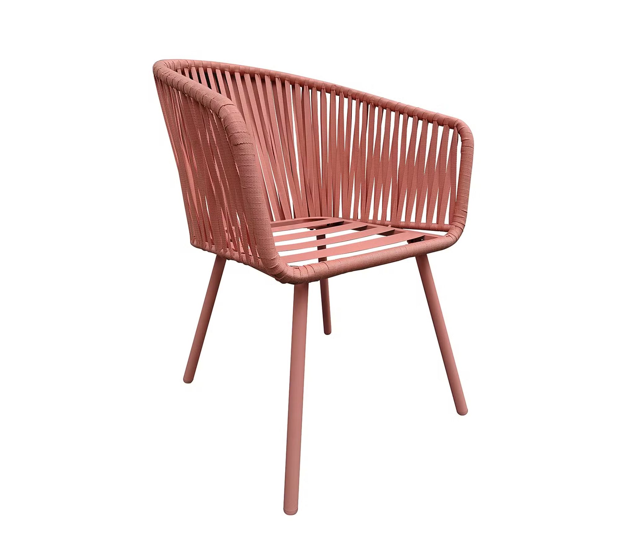 2x Noxi Gartenstuhl Stahl Polyester Flamingorosa