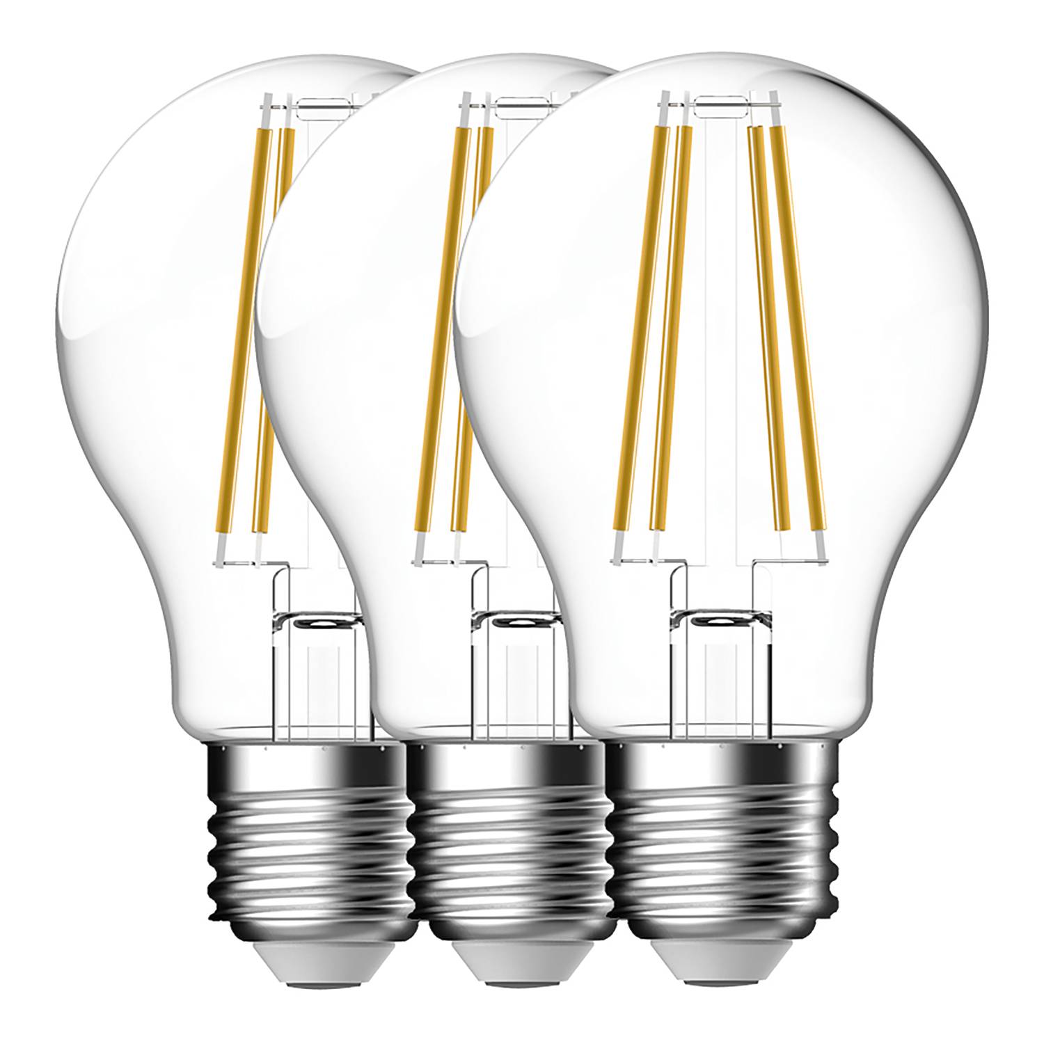 Leuchtmittel Smart E27 650lm 3er-Set Klarglas Transparent