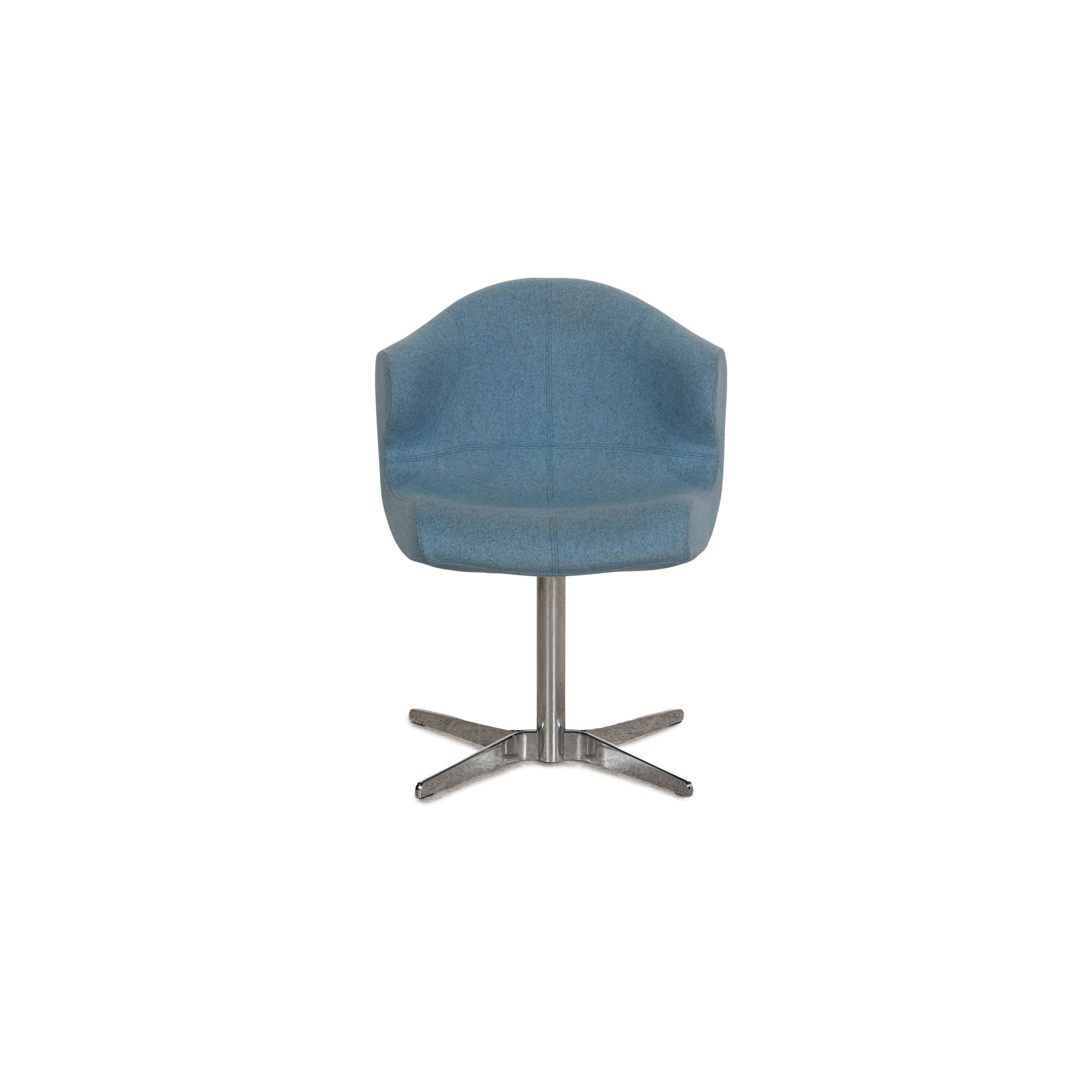 2x Alster Stuhl Stoff Blau