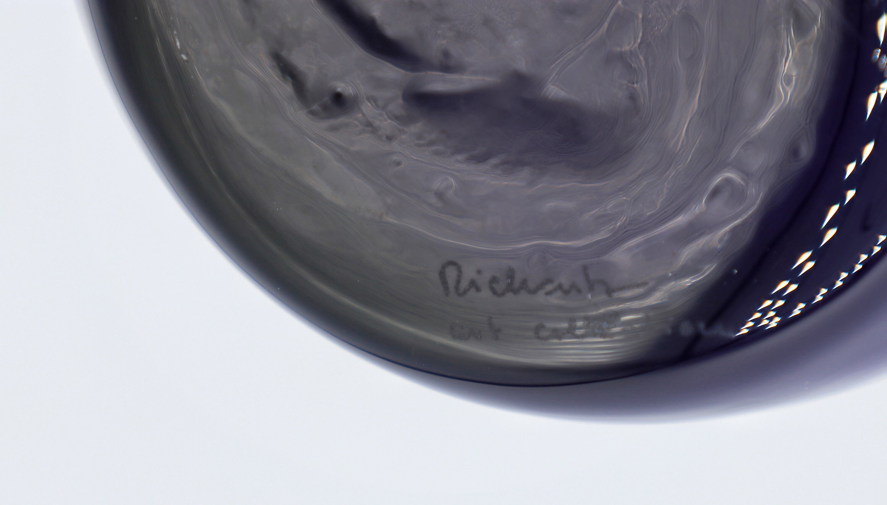 Vintage Postmodern Vase Glass Cobalt Blue 1990s