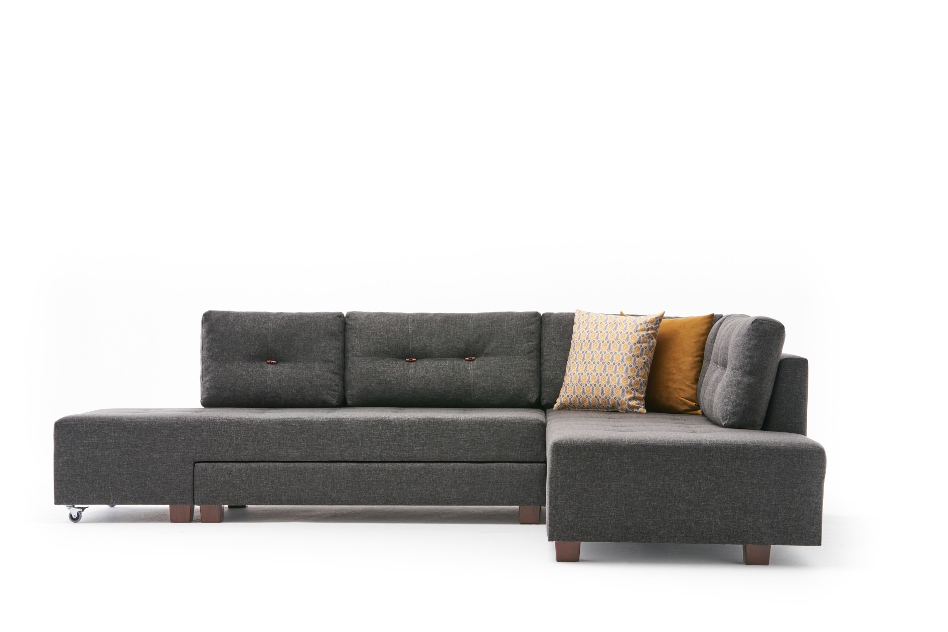 Manama Corner Sofa Bed Right - Anthracite