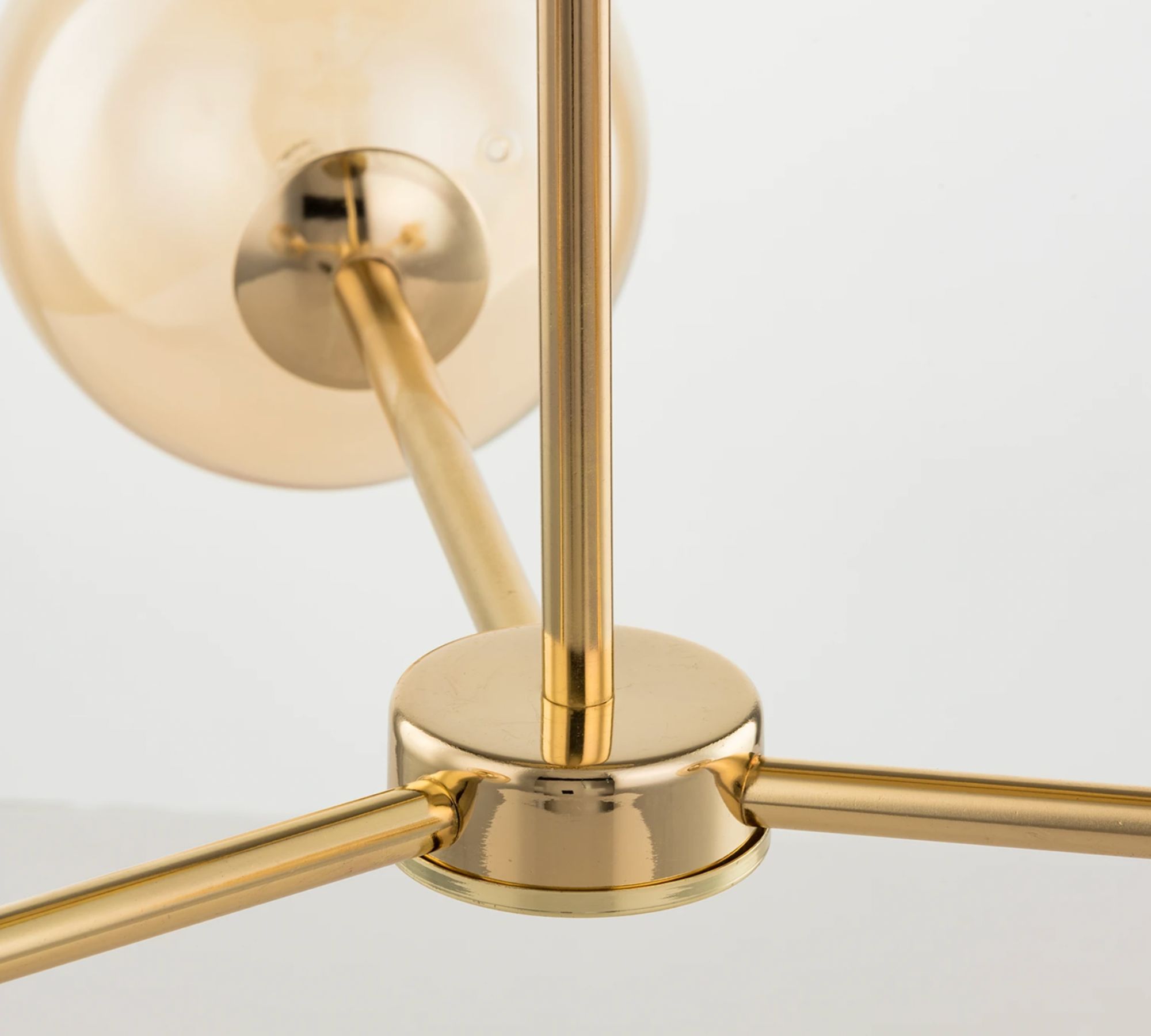 3-light ceiling lamp iron gold