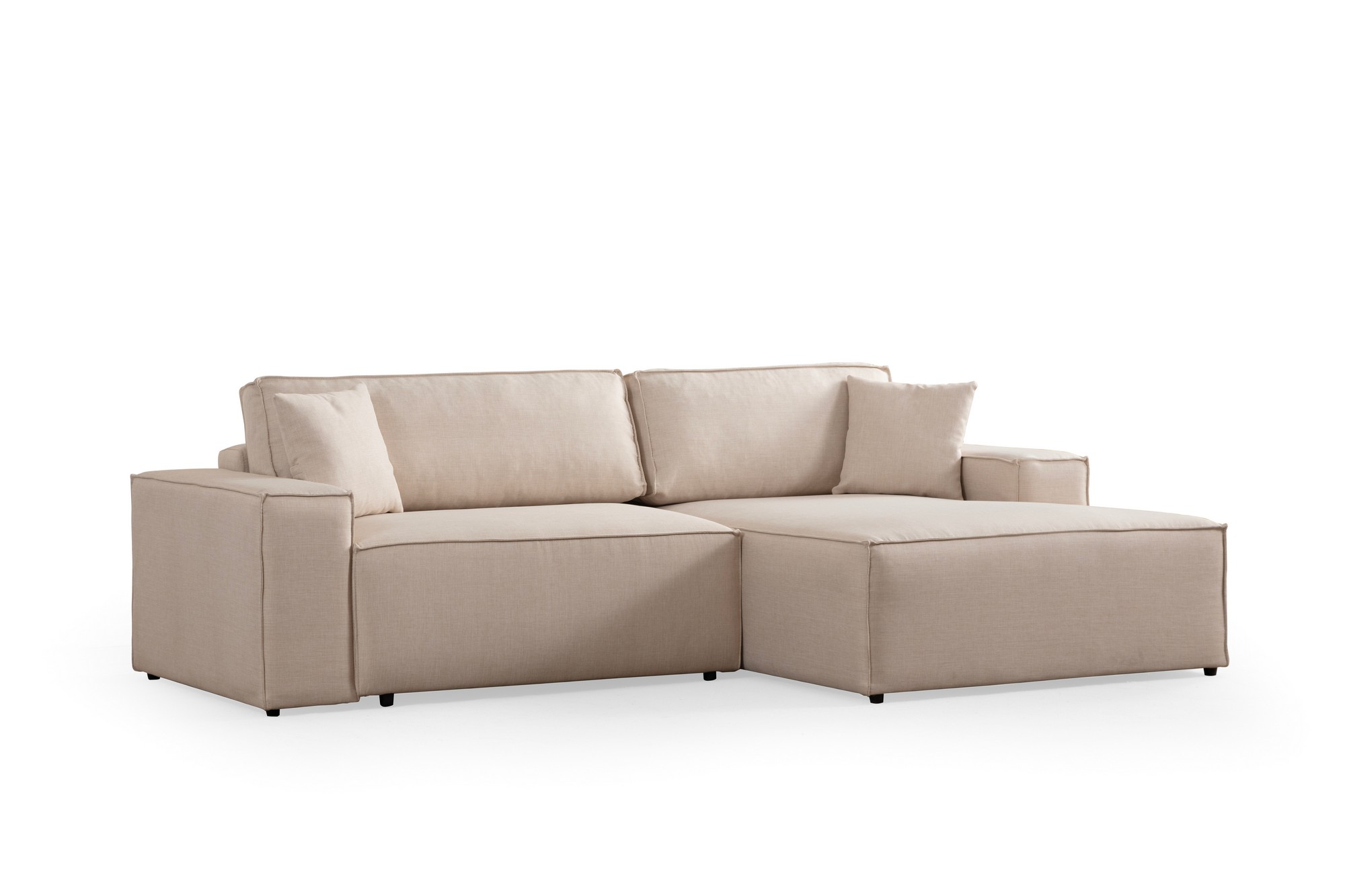 Pırlo Rechts Ecksofa Beige