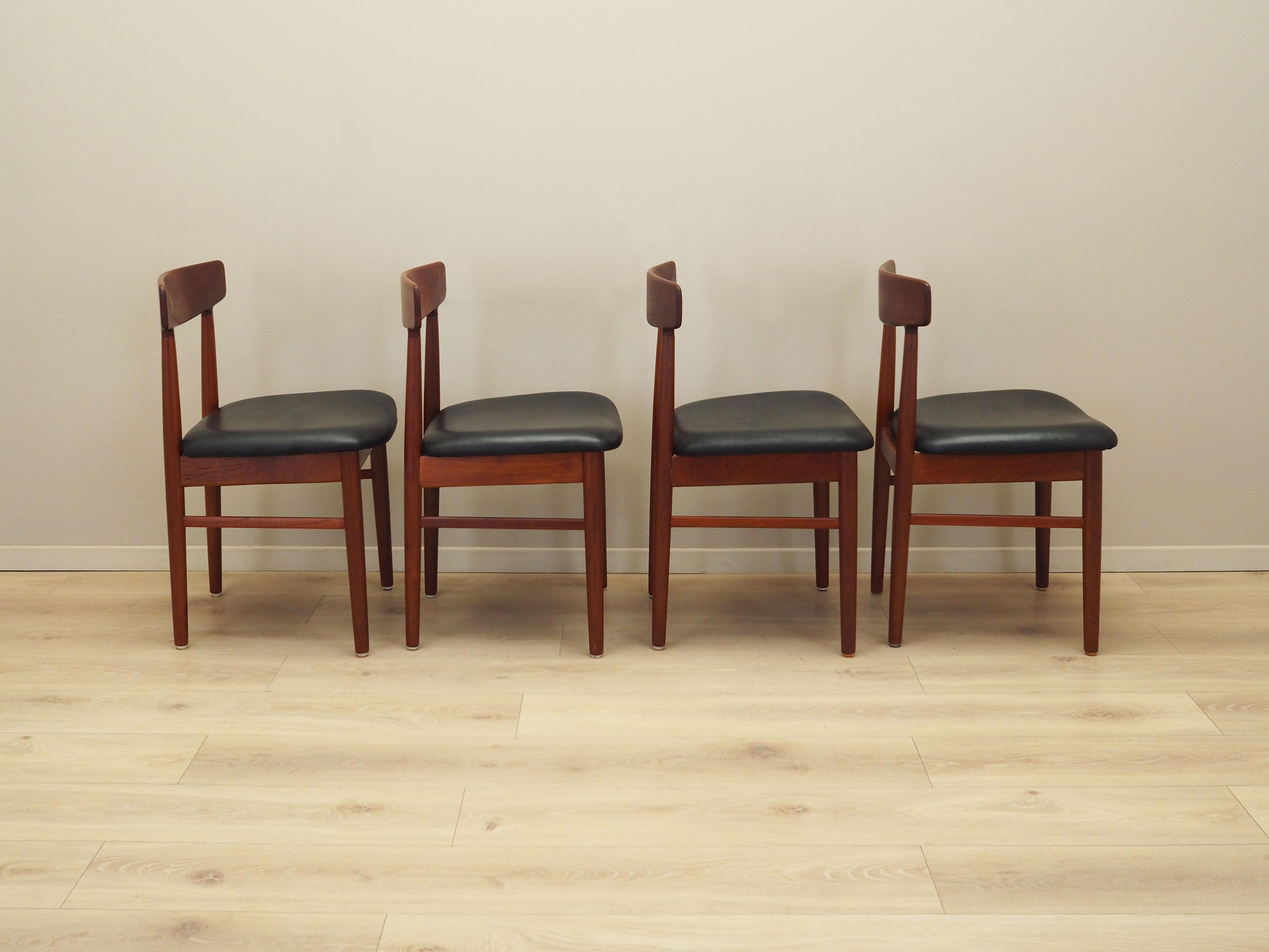 4x Vintage Dining Chair Teak Wood 1960s