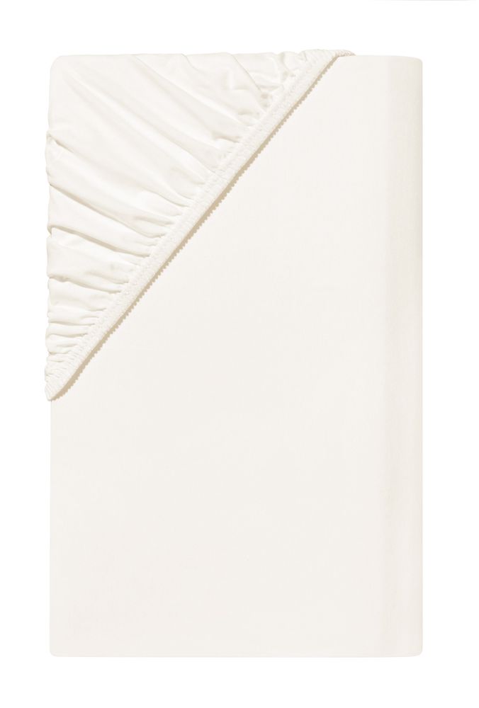 Spannleintuch für Boxspringbett aus Baumwolle Creme