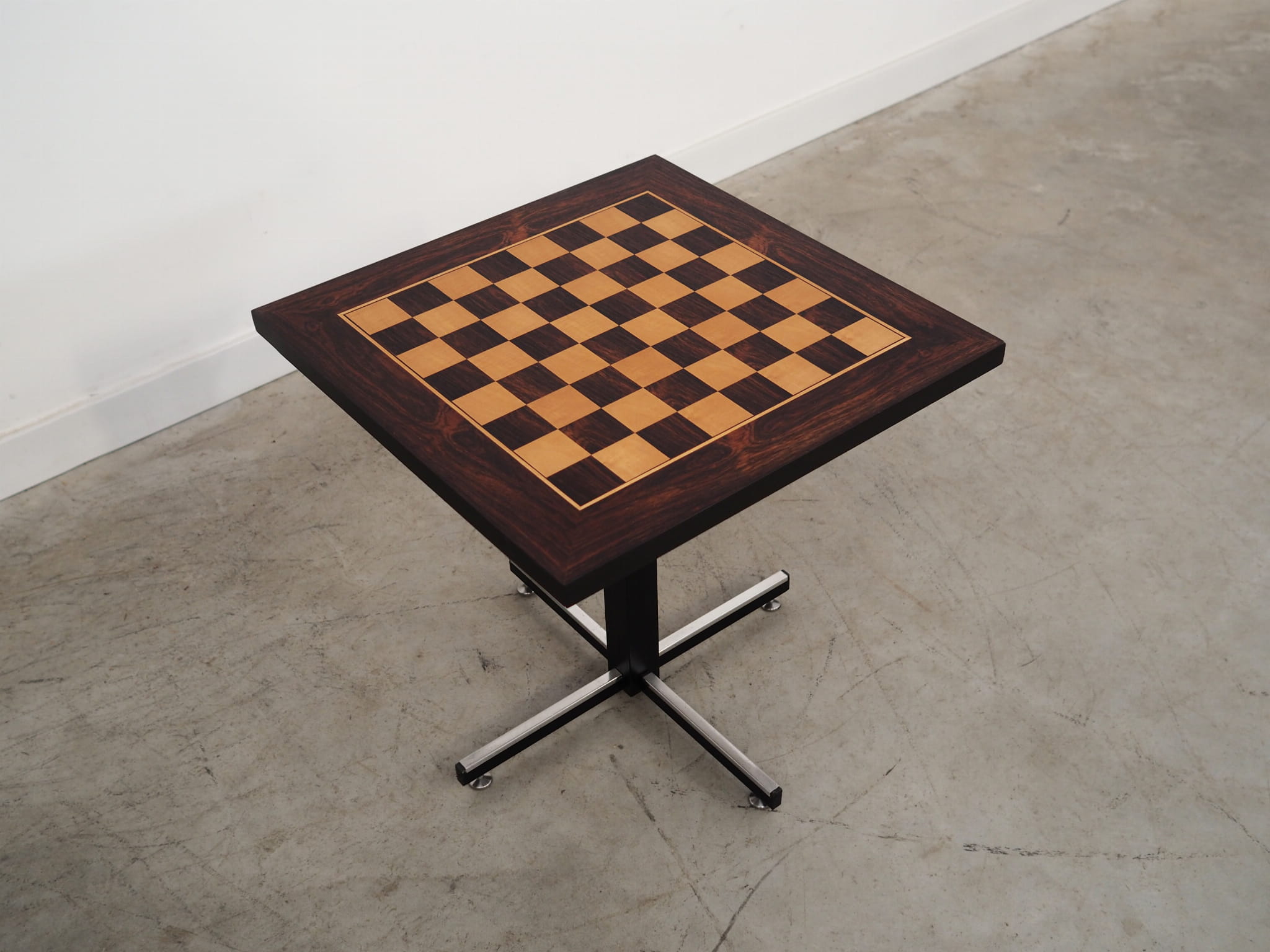 Chessboard Wood Brown 1970s