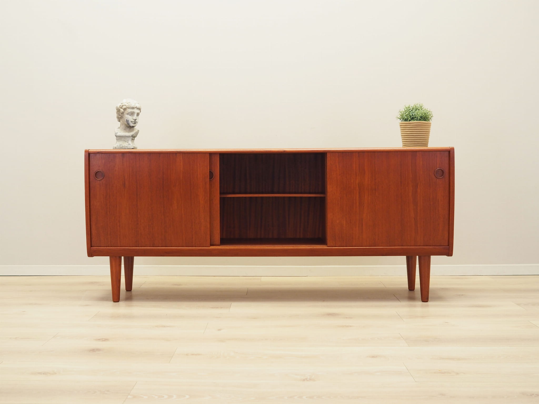 Vintage Sideboard Teakholz Braun 1970er Jahre