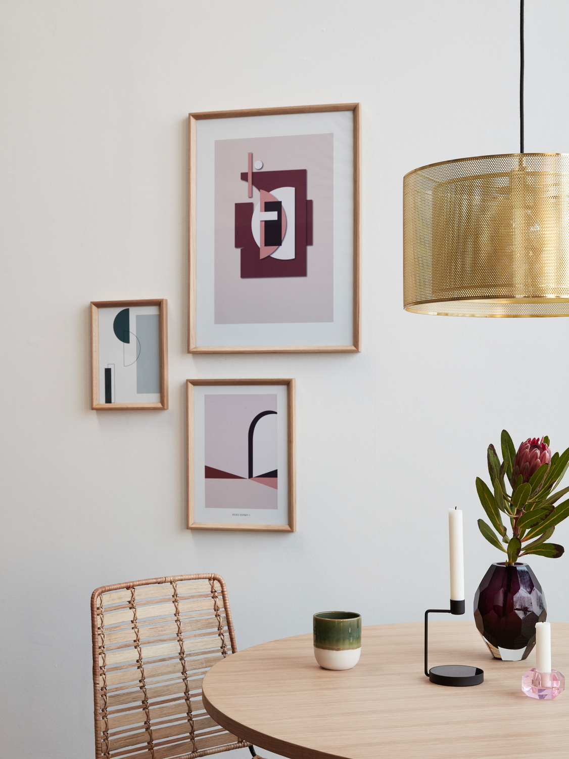 Edge Pendant Light Brass-colored