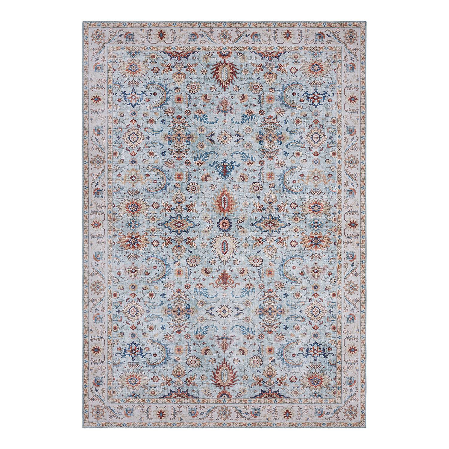 Vivana Kurzflorteppich Webstoff Matt Hellblau 80 x 150 cm