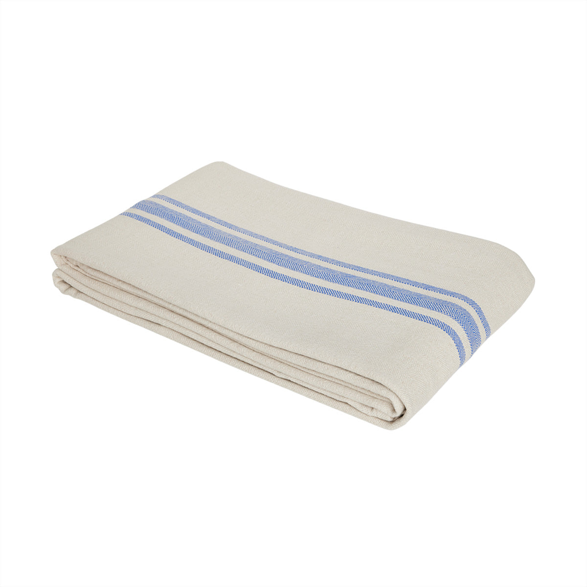 Linu Tischdecke Bio-Baumwolle Blau Weiß 260x140cm