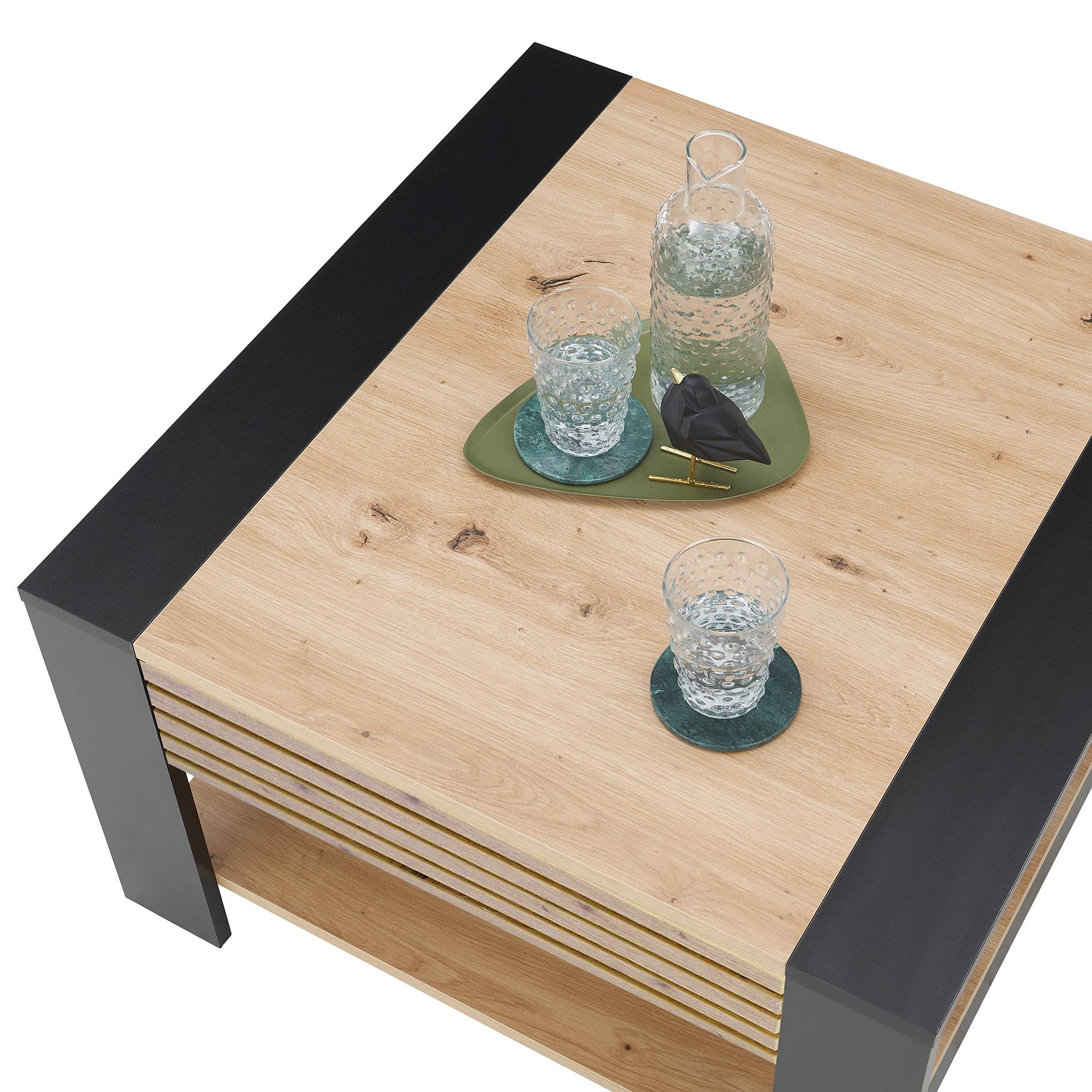 Krukah Typ B Couchtisch Eiche Graphit