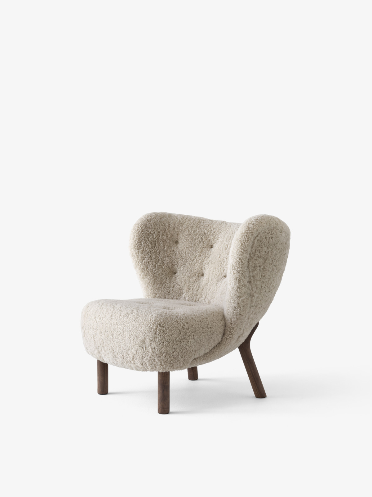 Little Petra VB1 Sessel mit Hocker Schafsfell