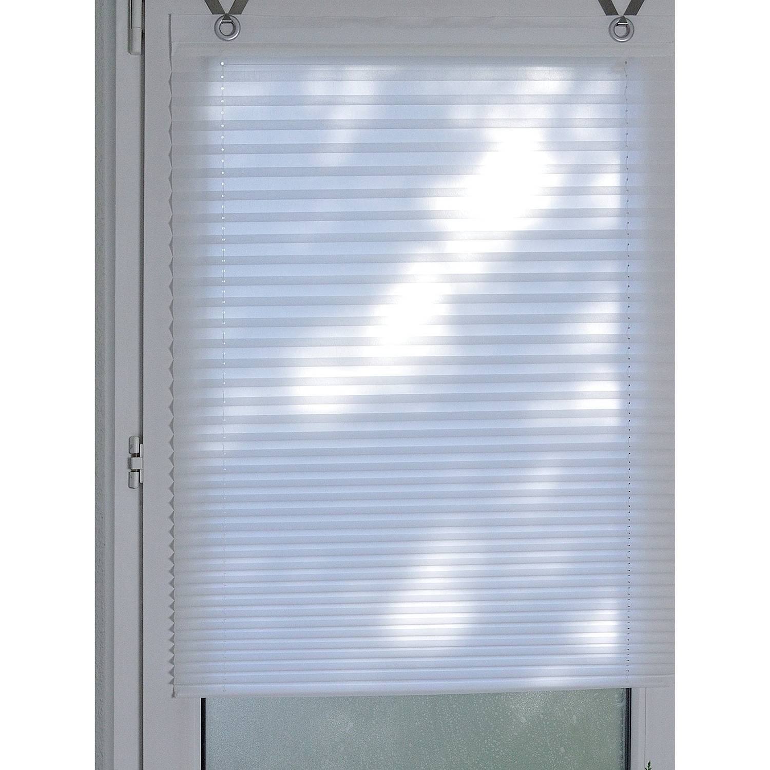 Raffrollo Olbia Webstoff Weiß 40 x 125 cm