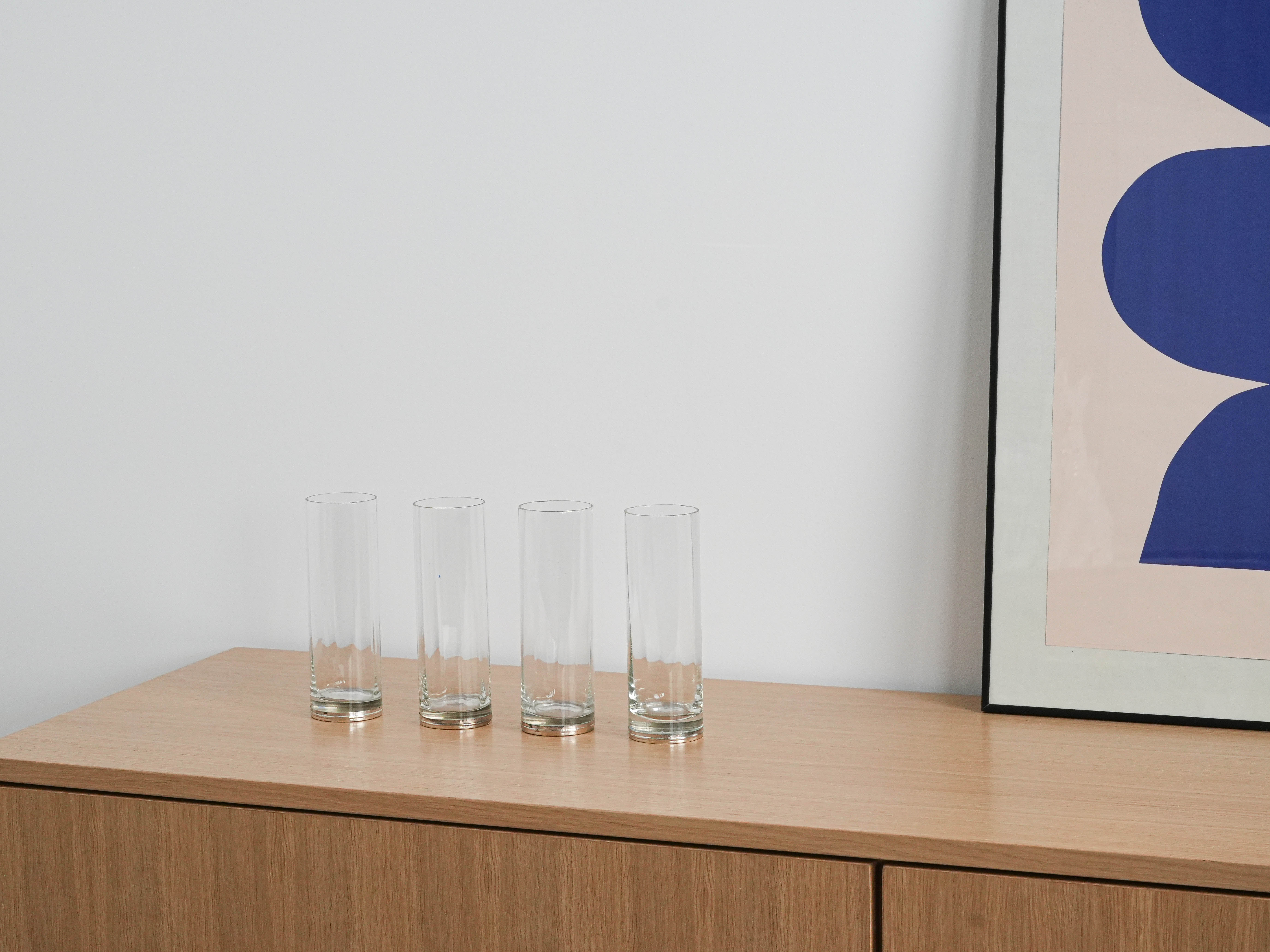 Glass set Hollywood Regency style 1970s