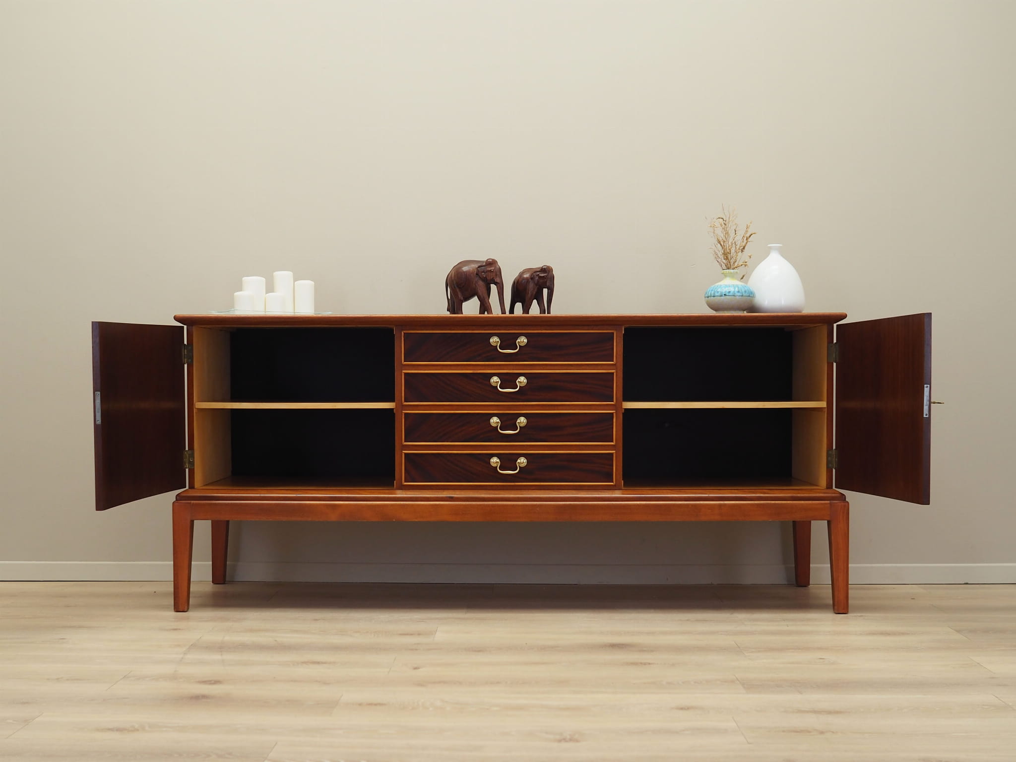 Sideboard Mahagoni Braun 1970er Jahre