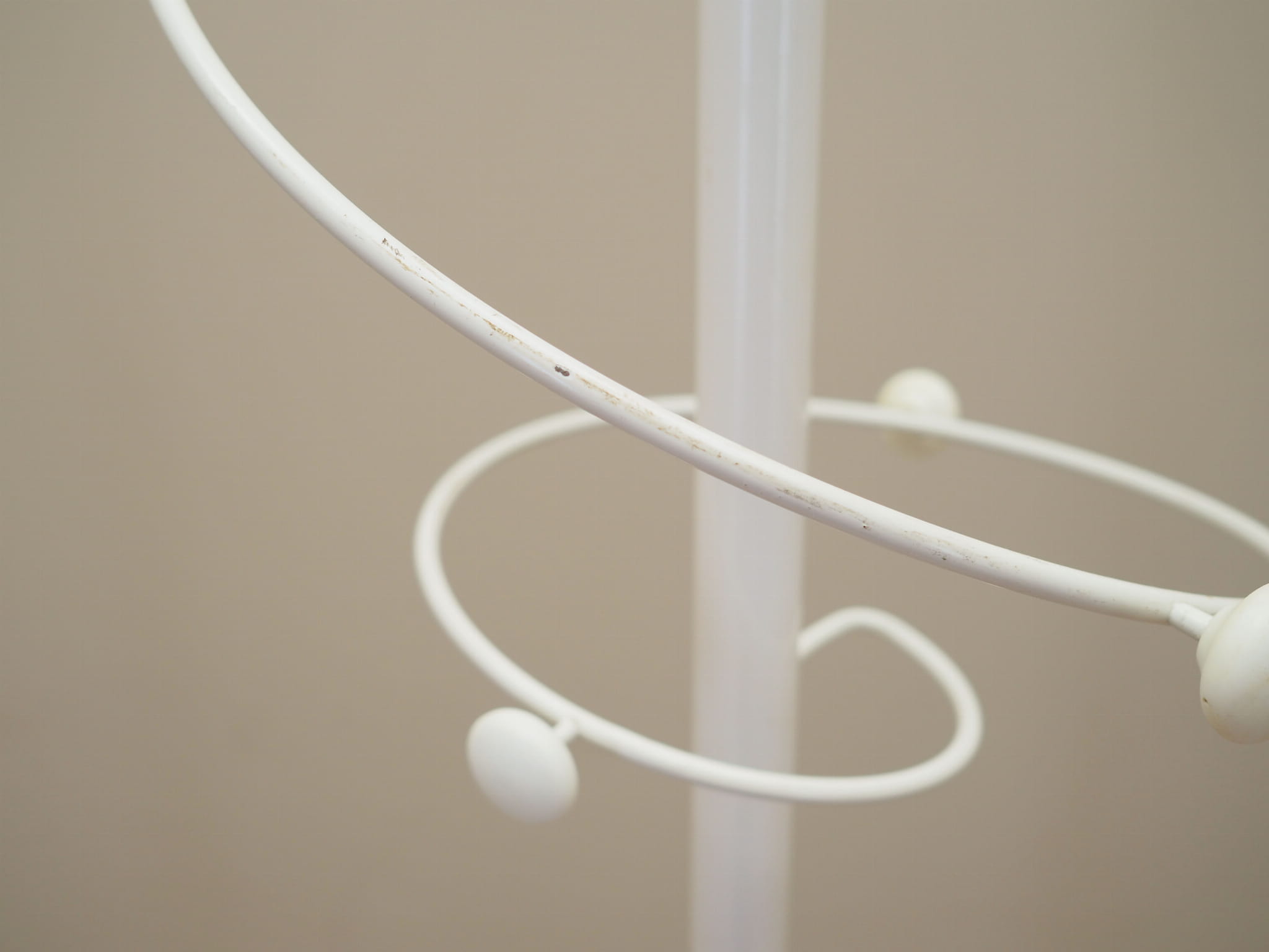 Vintage coat rack metal white 1970s