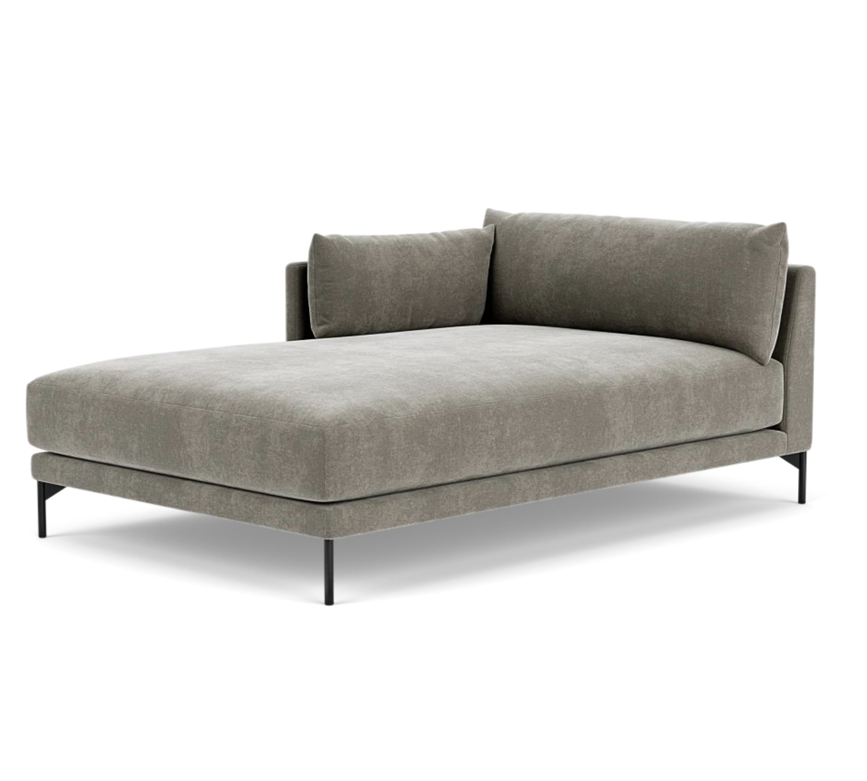 Vincent 1-Sitzer Récamiere Links Planet Grey Green