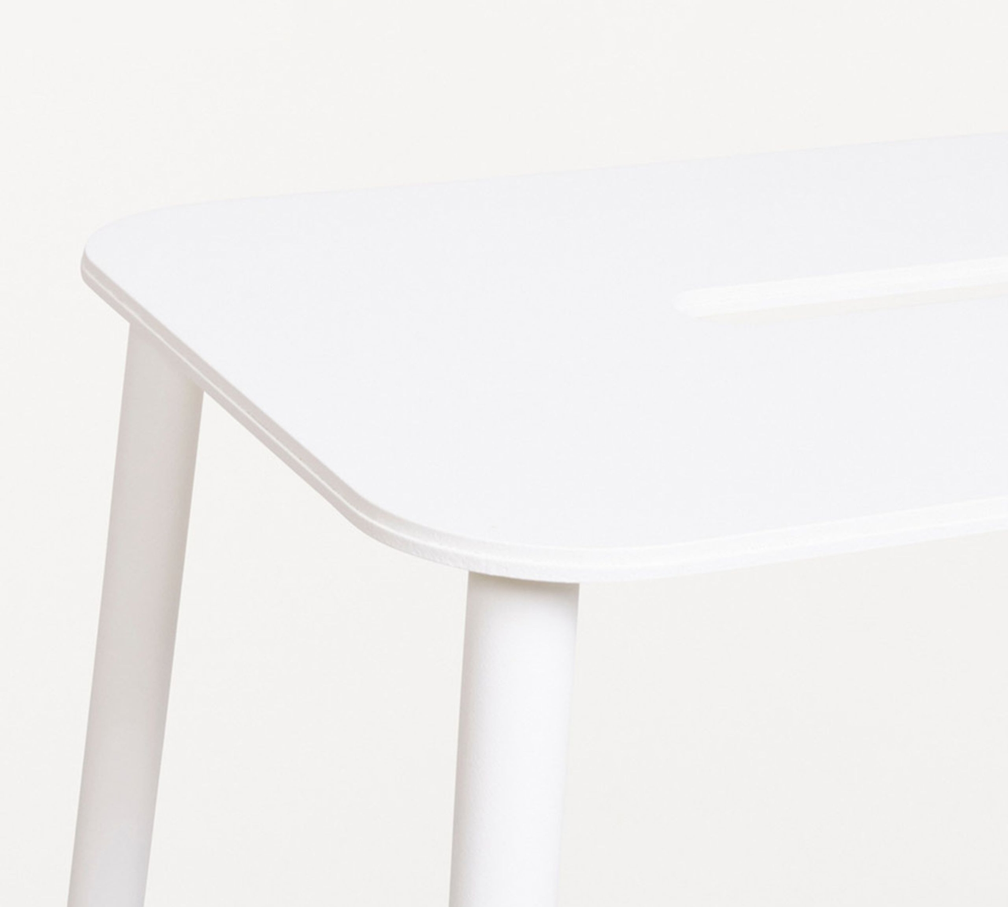 Adam Mono Garden Stool White