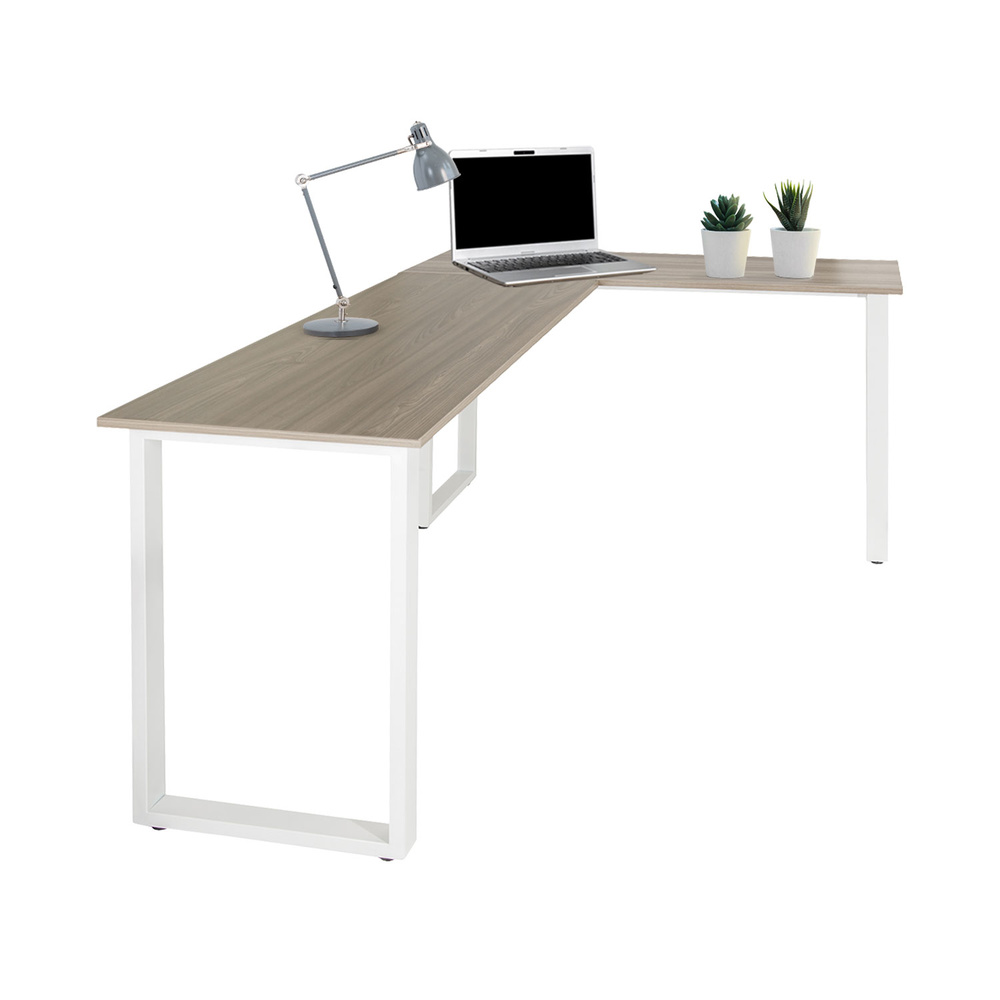 Workspace Basic I  Eckschreibtisch Holz Grau