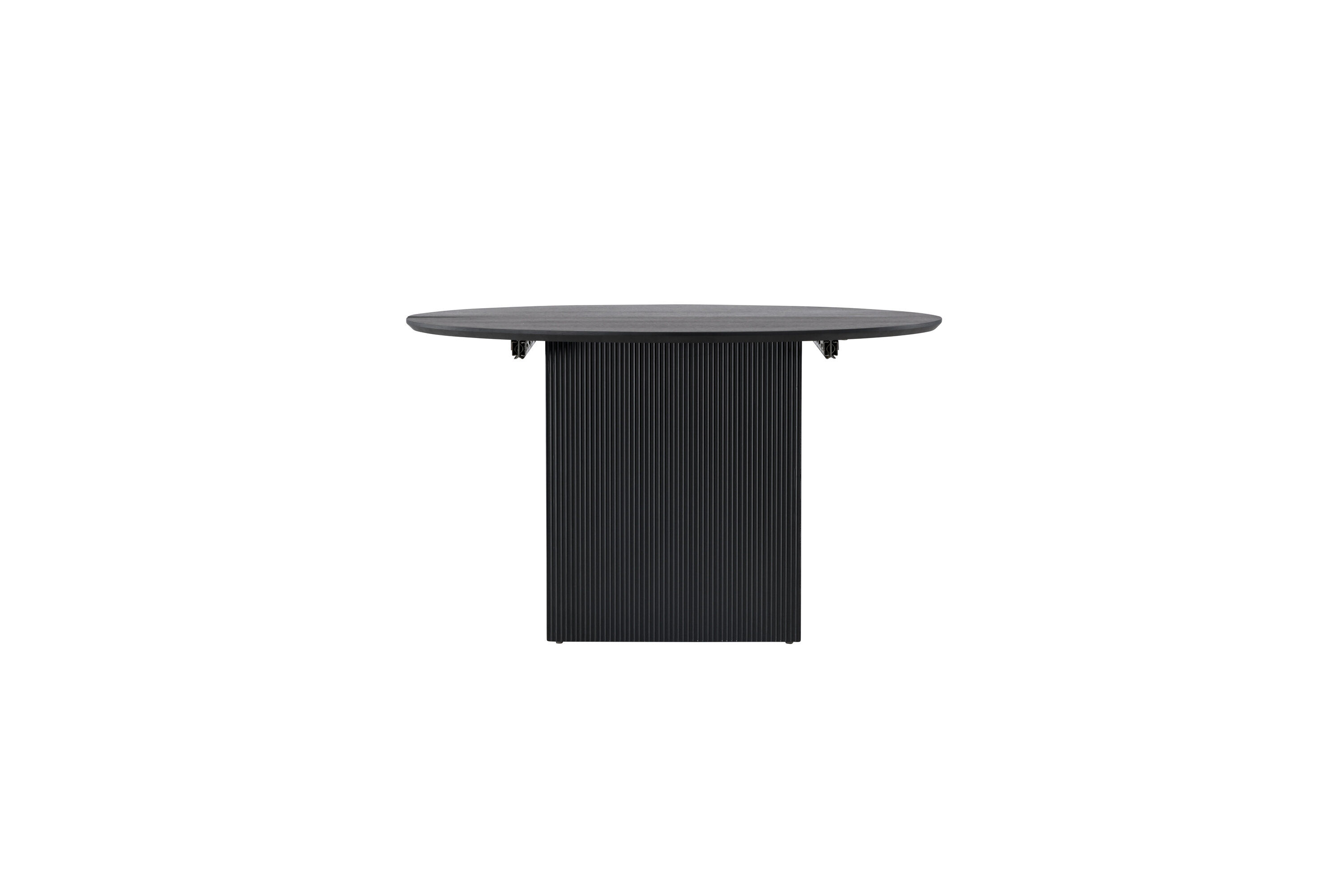Matilda Dining table extendable MDF Veneer Black ø130/180cm