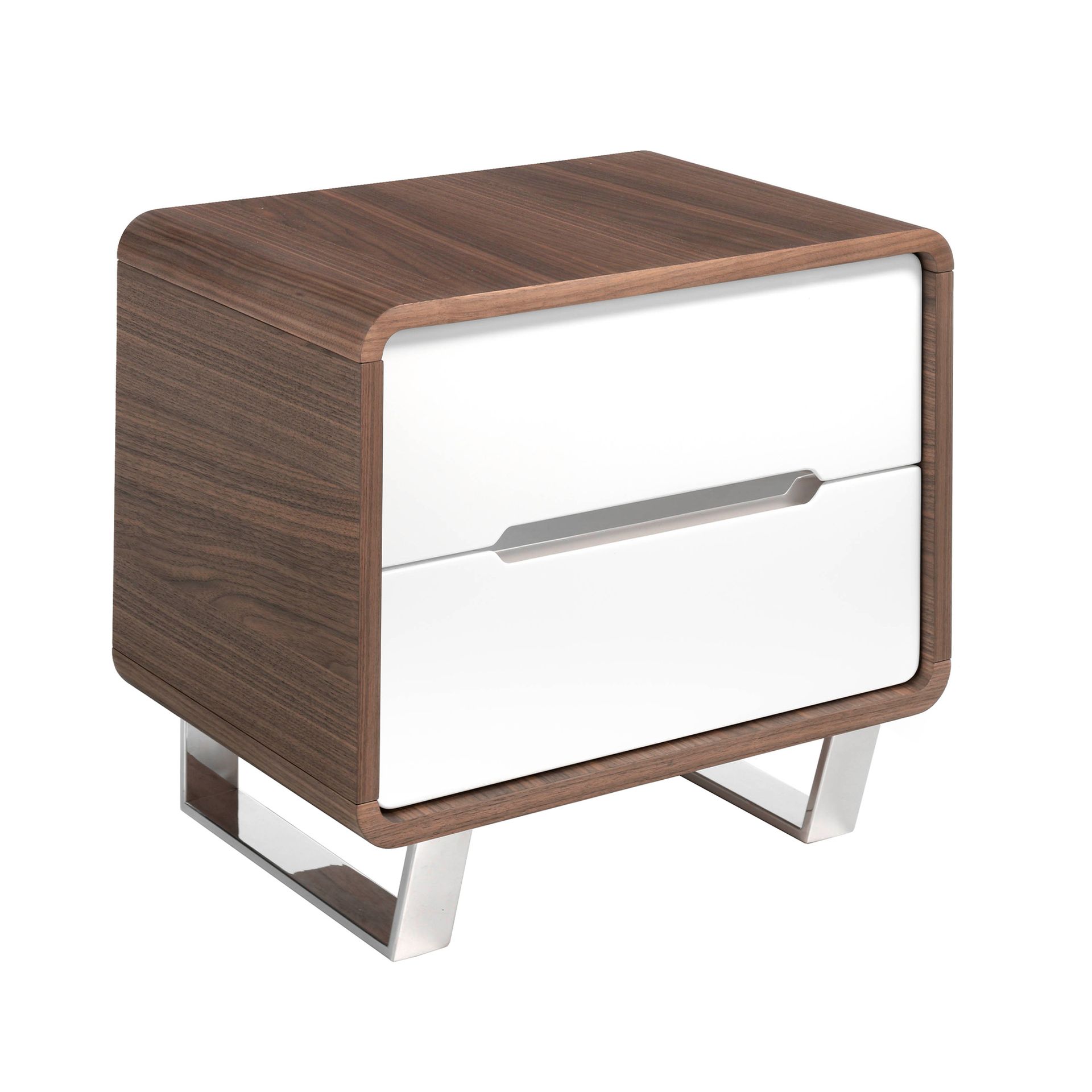 Comodino 7107 Marrone Bianco